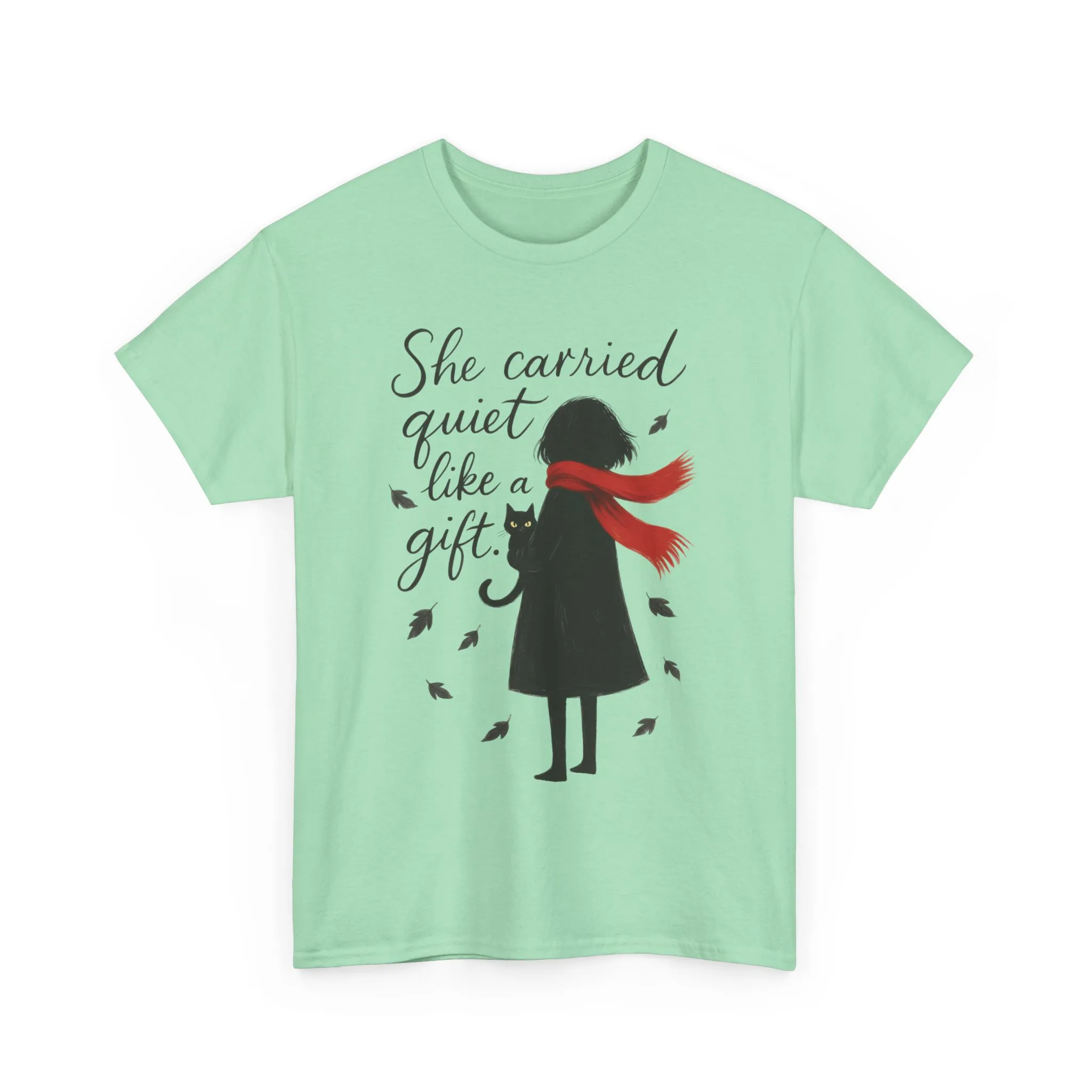 Cat Lover Womens T-Shirt, Whimsical Hand-Drawn Illustration Tee, Artistic Minimalist Gift for and Introverts, Cute Animal Apparel - Image 10