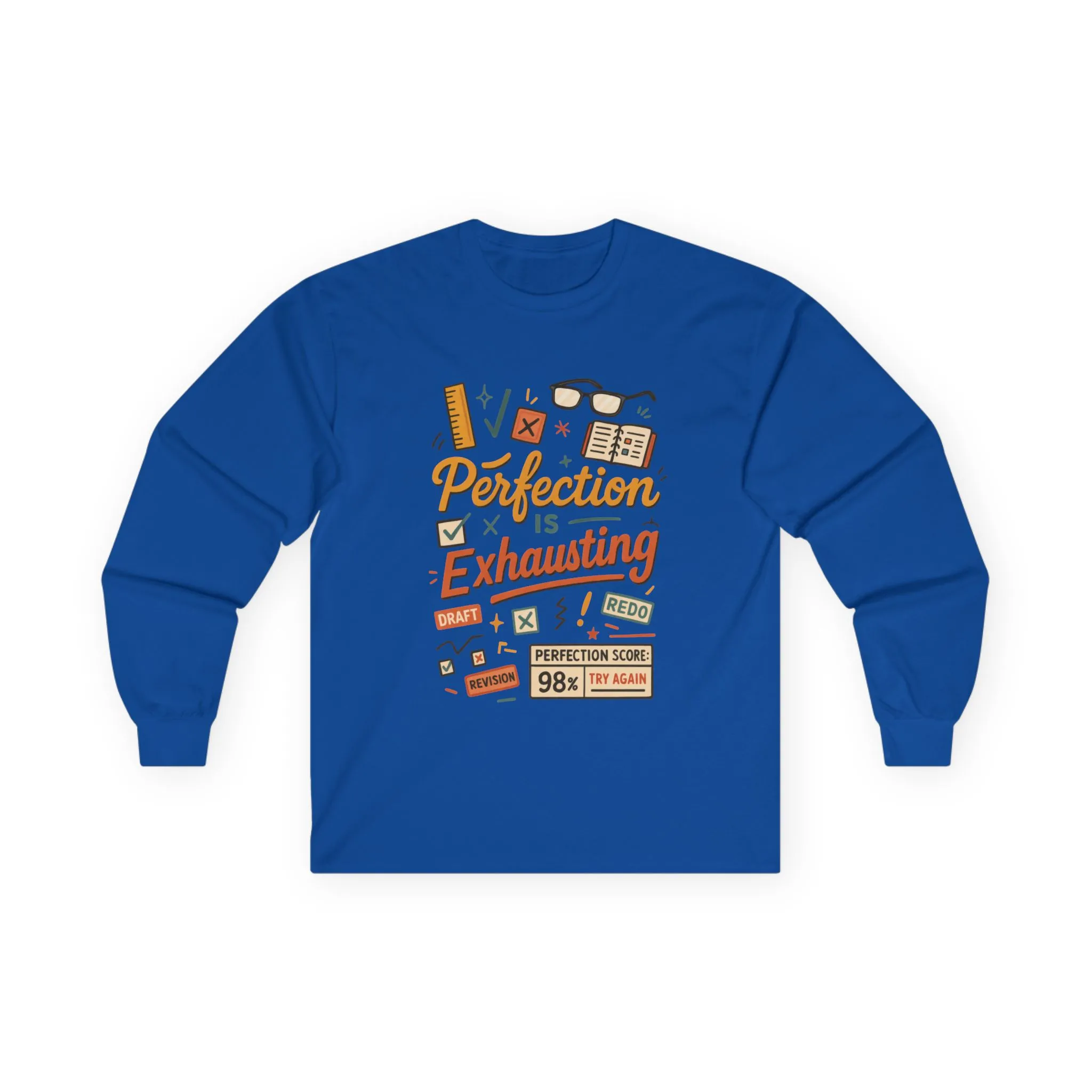 Unisex Long Sleeve Tee, Perfect for Busy Professionals, Gift for Students, Cozy Layering Piece, Humor Shirt for Work, Perfect for Work [...] - Image 16