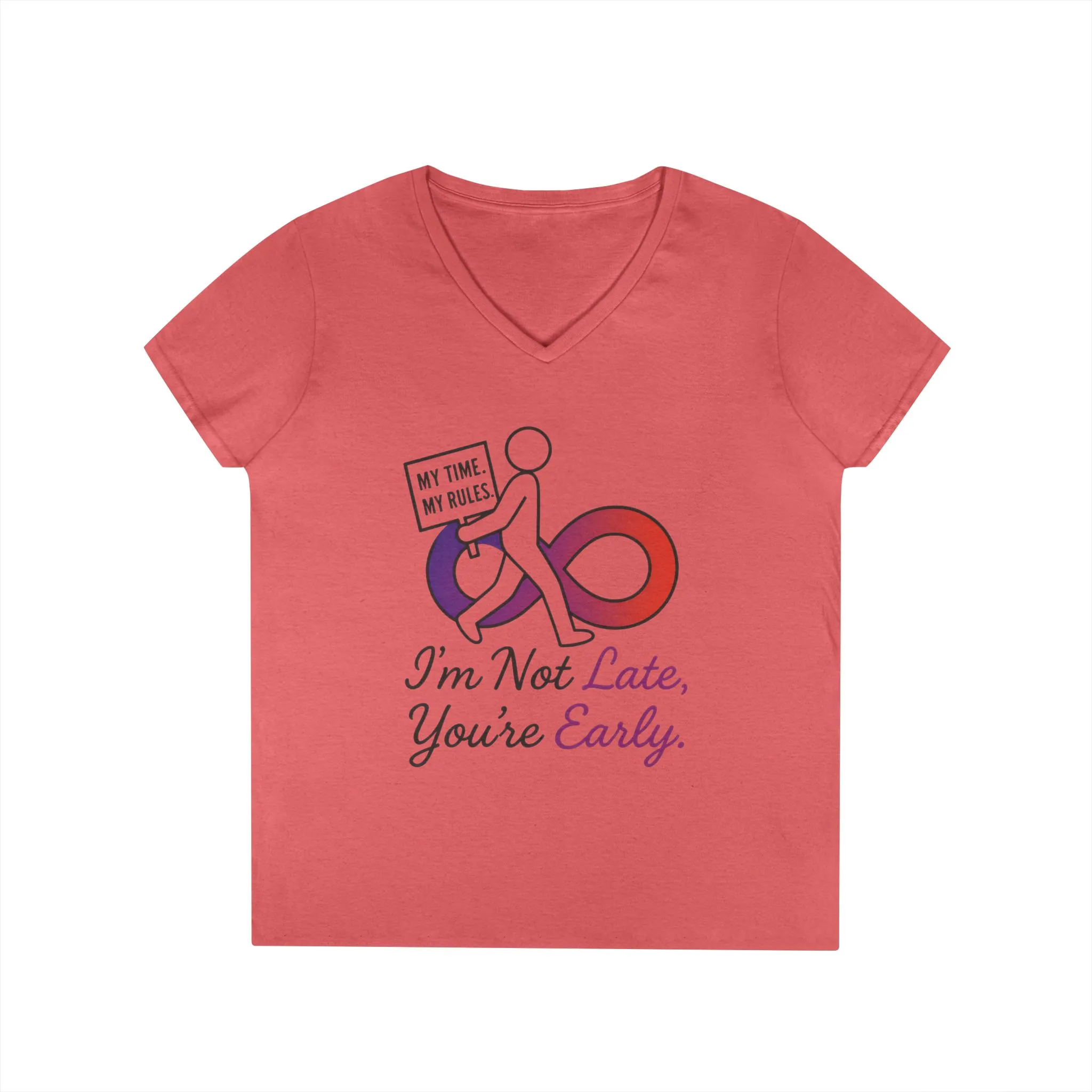My Time My Rules Women's V-Neck T-Shirt, Funny T-Shirt, Casual Wear, women empowerment tee, confident woman shirt, self love t shirt - Image 7