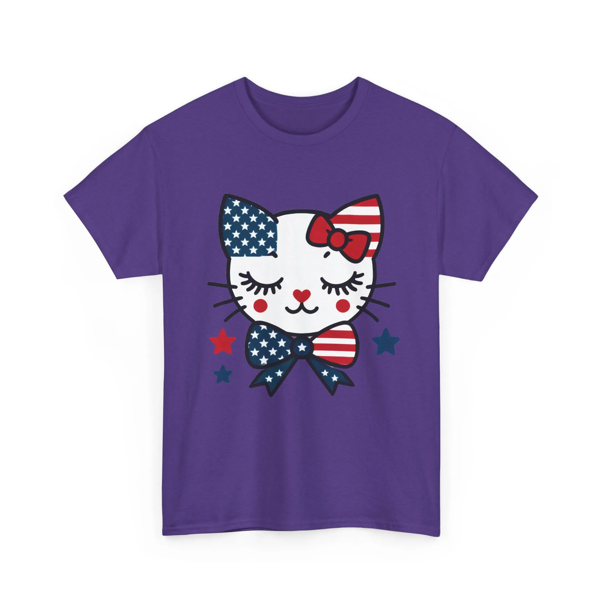 Patriotic Cat Womens Tee, Cute Cat Shirt, Womens T-Shirt, July 4th Outfit, Independence Day Gift, Animal Lover Apparel - Image 24