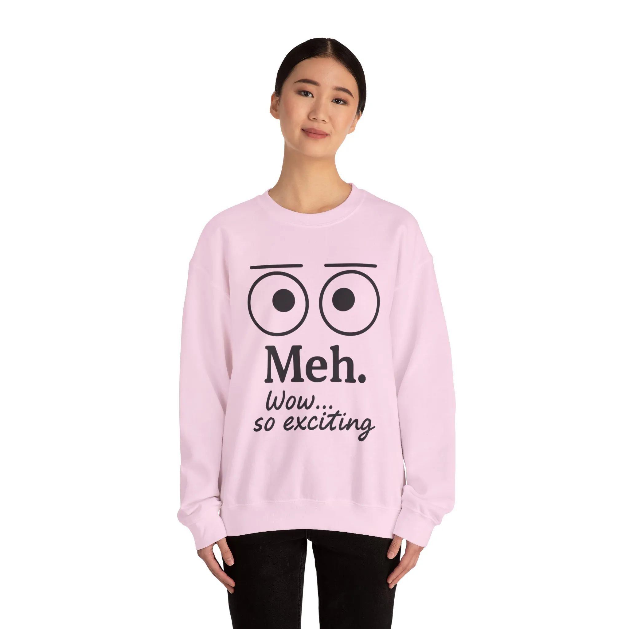 Meh Sweatshirt, Womens Funny Crewneck, Casual Gift for Friends, Comfy Everyday Wear, Sarcastic Apparel, Relaxed Style Clothing - Image 26