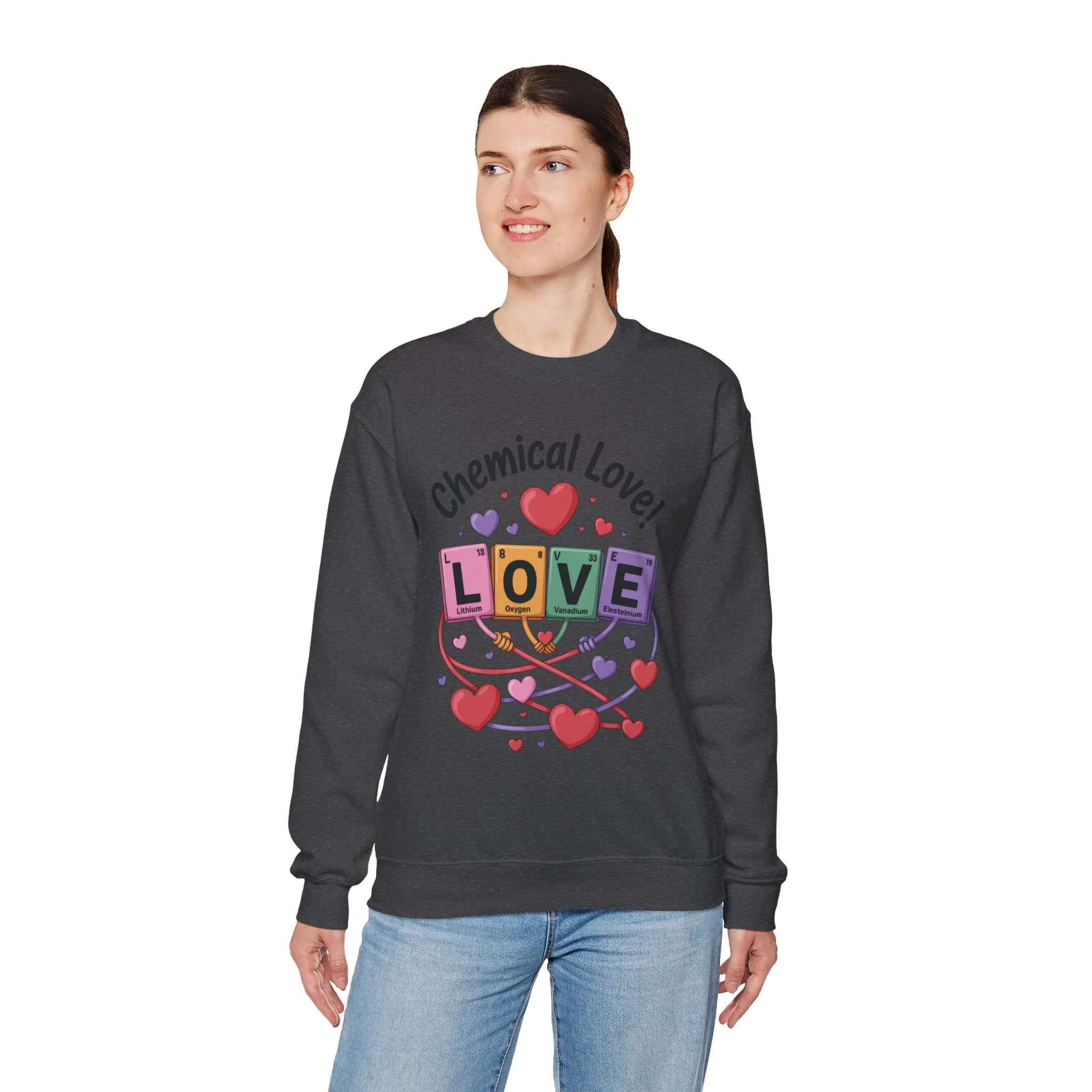 Chemical Love Women's Sweatshirt, Womens Crewneck, Cute Sweatshirt Gift, Valentines Day Pullover, Science Lovers Apparel, Relationship Humor - Image 15