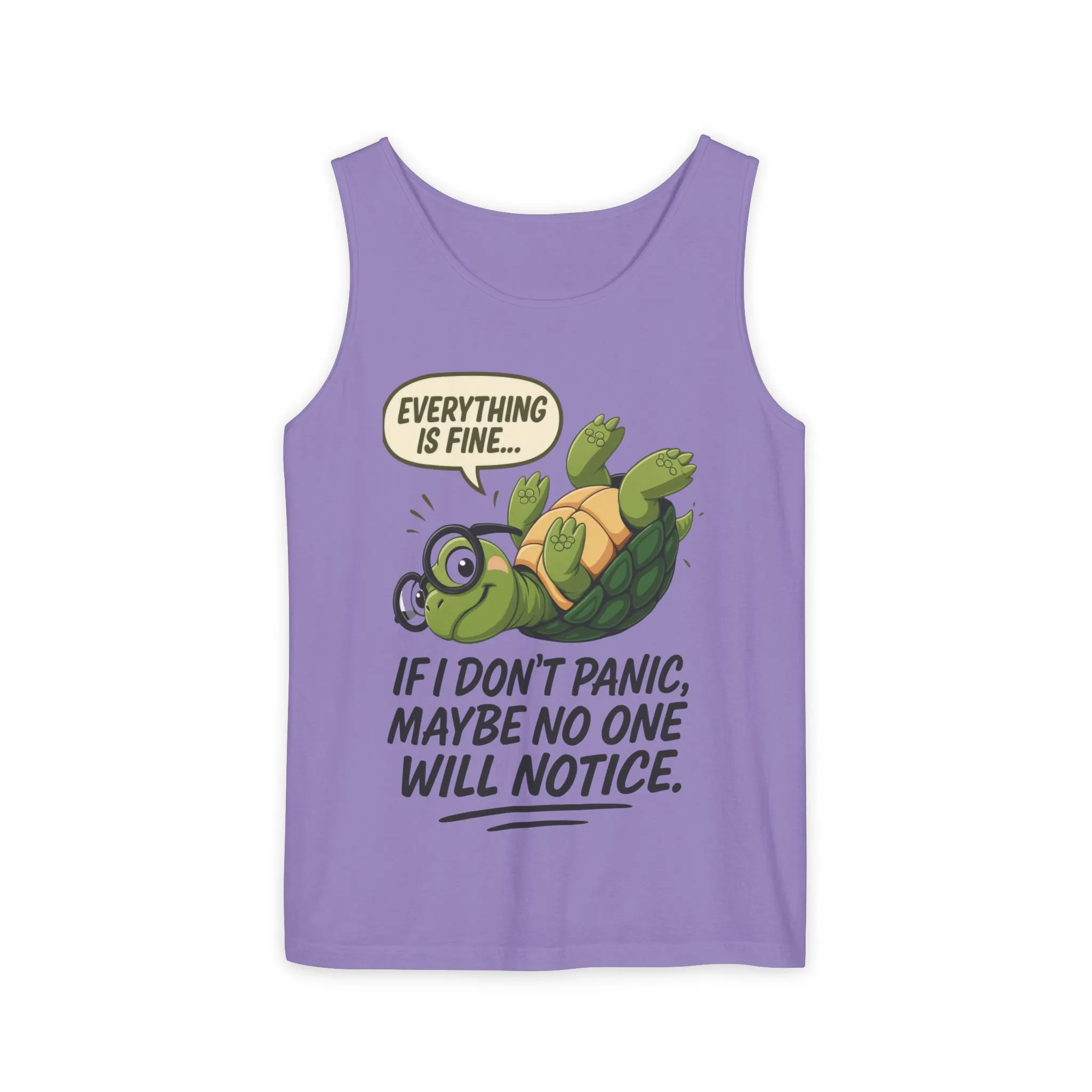 Funny Turtle Womens Tank Top, Everything is Fine, Womens Summer Apparel, Relaxed Fit, Pool Party, Beachwear, Humorous Gift - Image 15