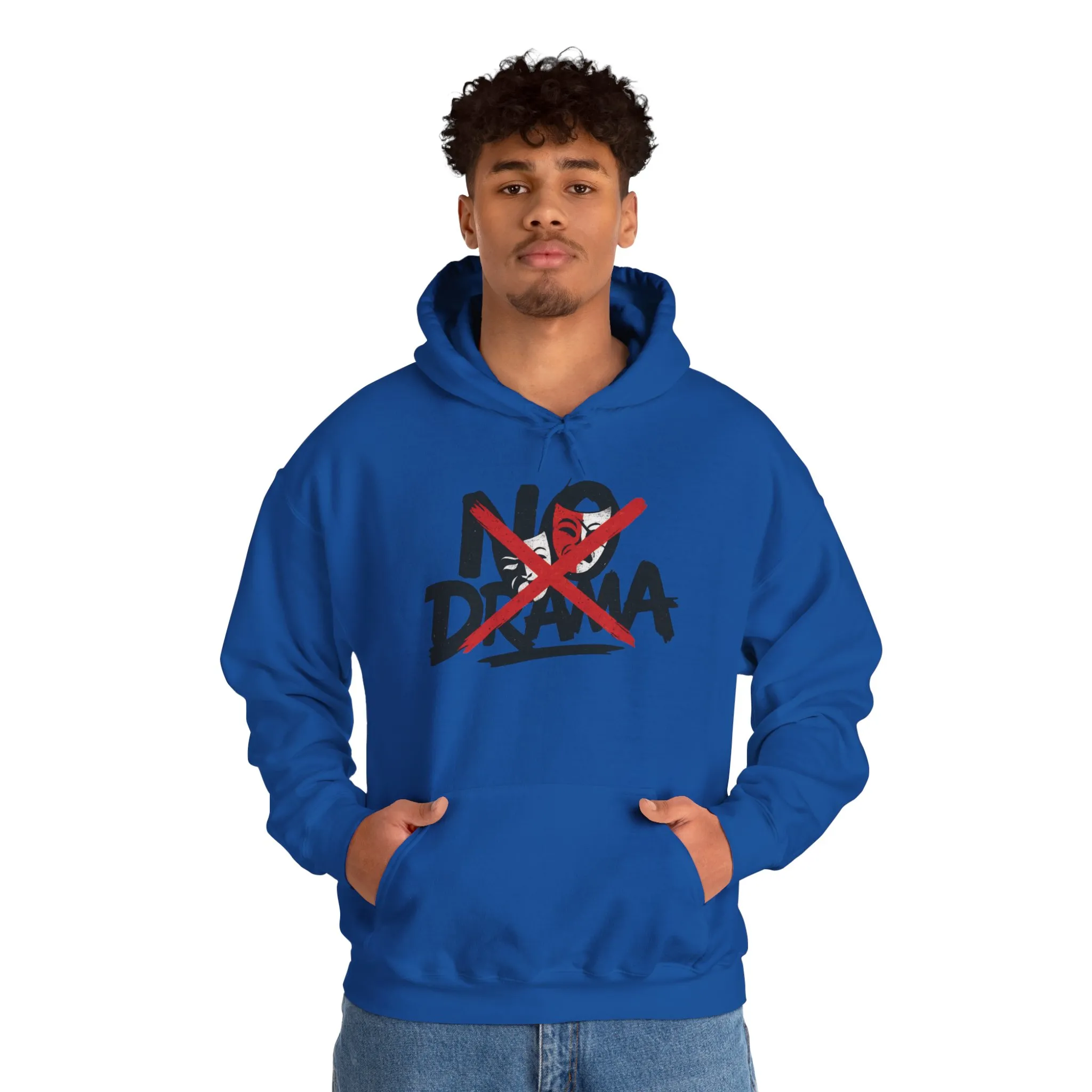 No Drama Mens Hoodie, Cozy Hoodie, Everyday Wear, Gift for Friend, Casual Fashion, Relaxed Vibes - Image 31