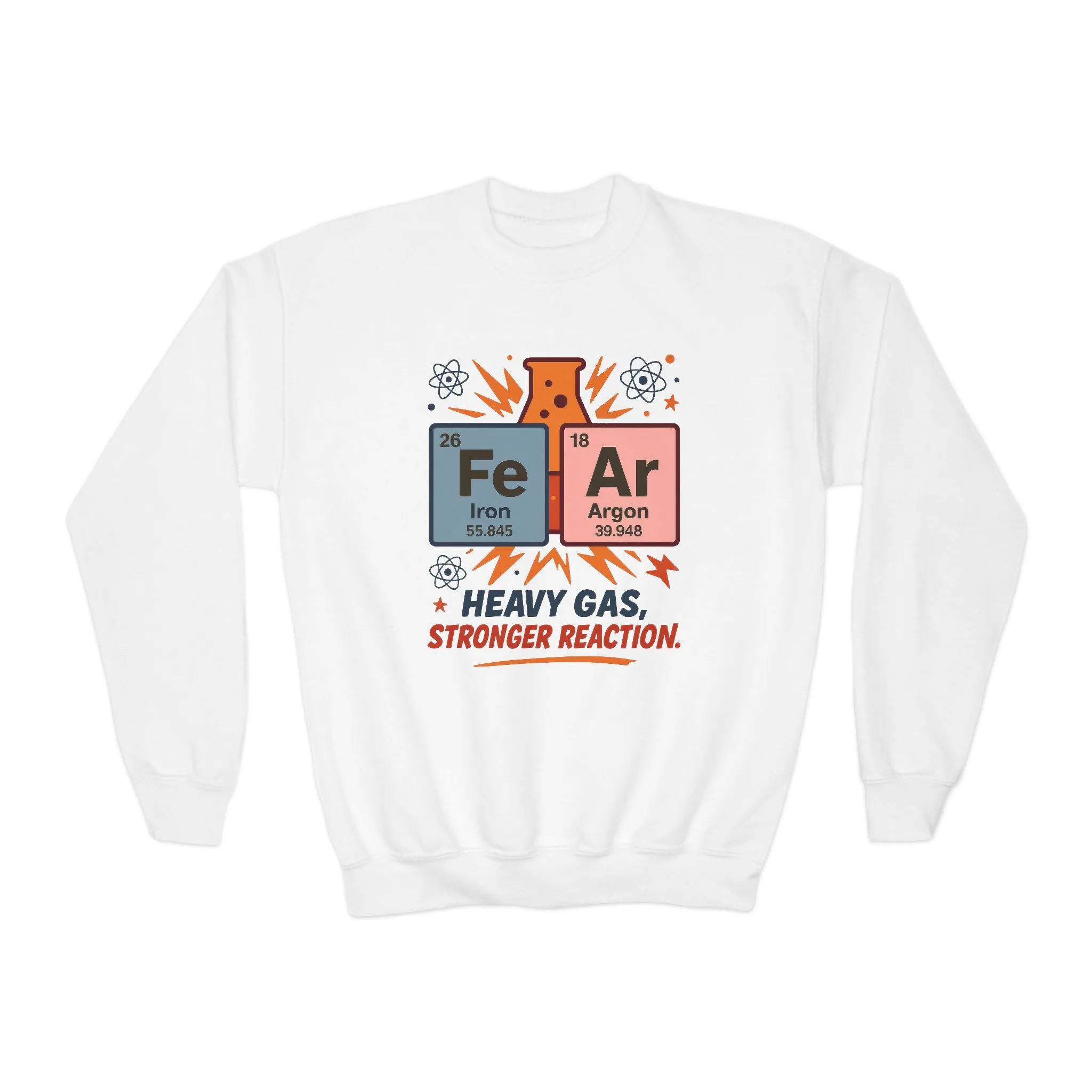 Youth Science Sweatshirt for Kids, Funny Chemistry Gift, Heavy Gas Reaction Crewneck, Science Class Apparel, Educational Sweater - Image 4