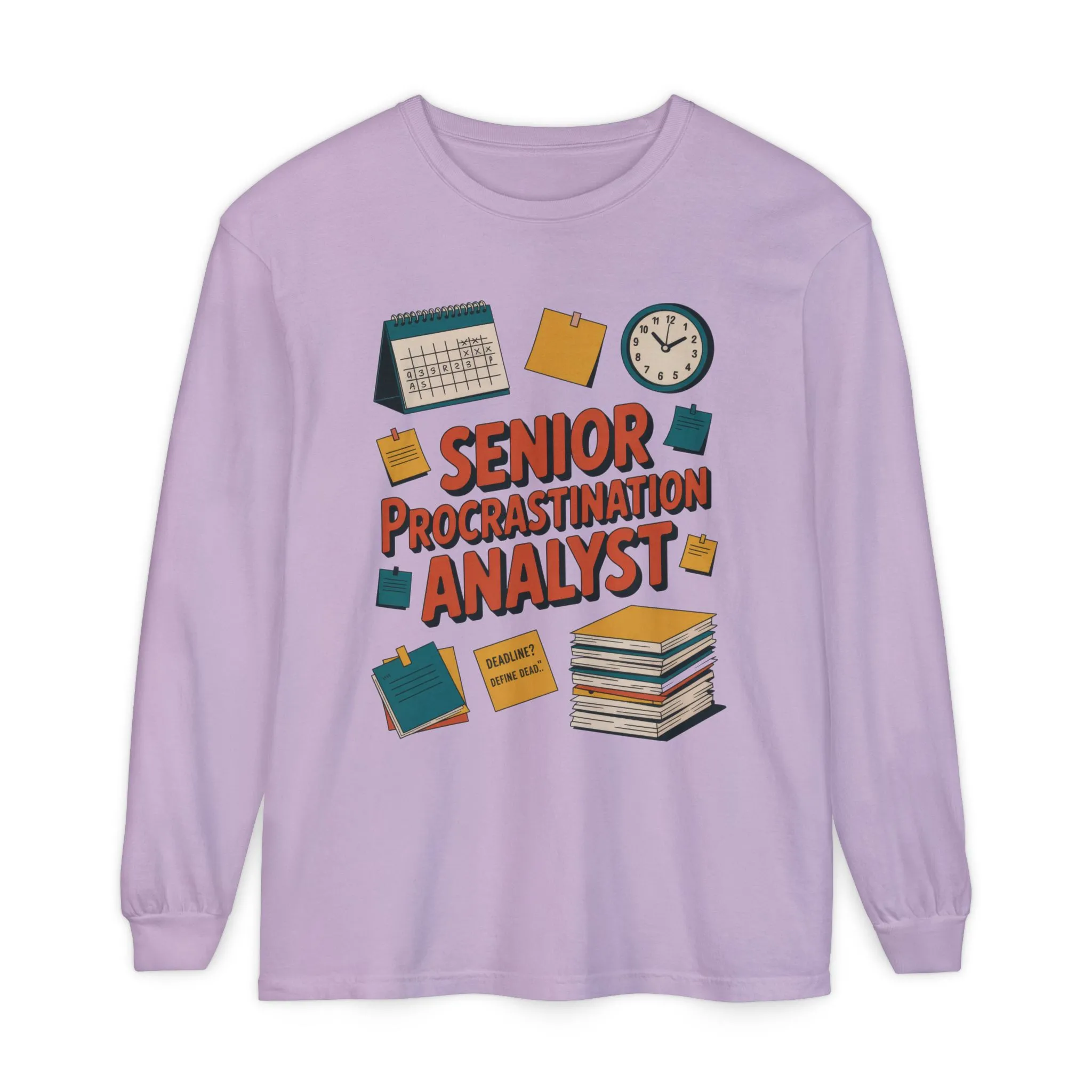 Senior Procrastination Analyst Long Sleeve Tee, Funny Work Shirt,Gift for Analysts, Office Humor, Meme Long Sleeve, Motivation Humor Apparel - Image 27