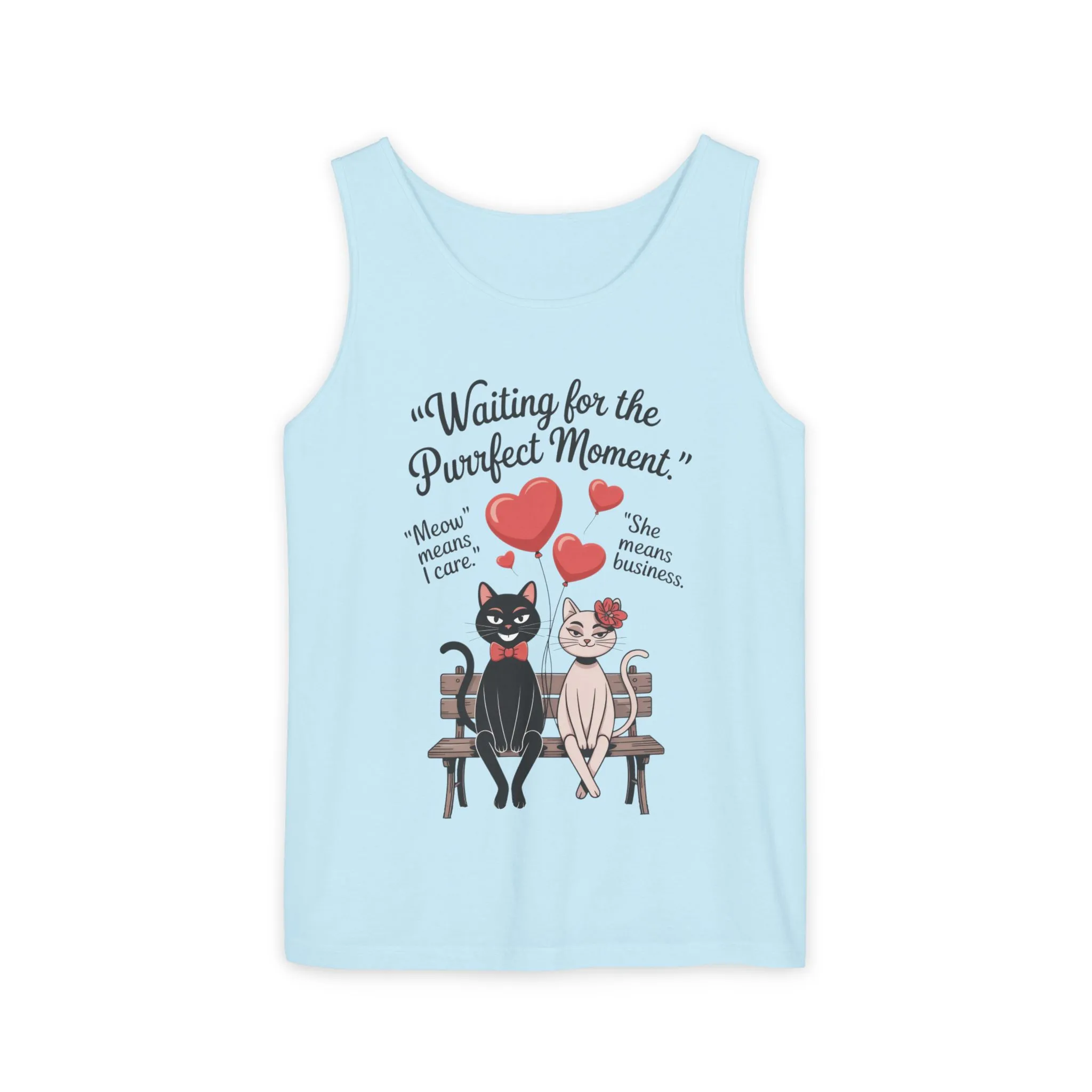Cute Cat Lovers Tank, Womens Heavy Cotton Tank Top for Pet Owners, Funny Cat Tee, Gift for Cat Lovers, Casual T-Shirt, Animal Art Tee - Image 40