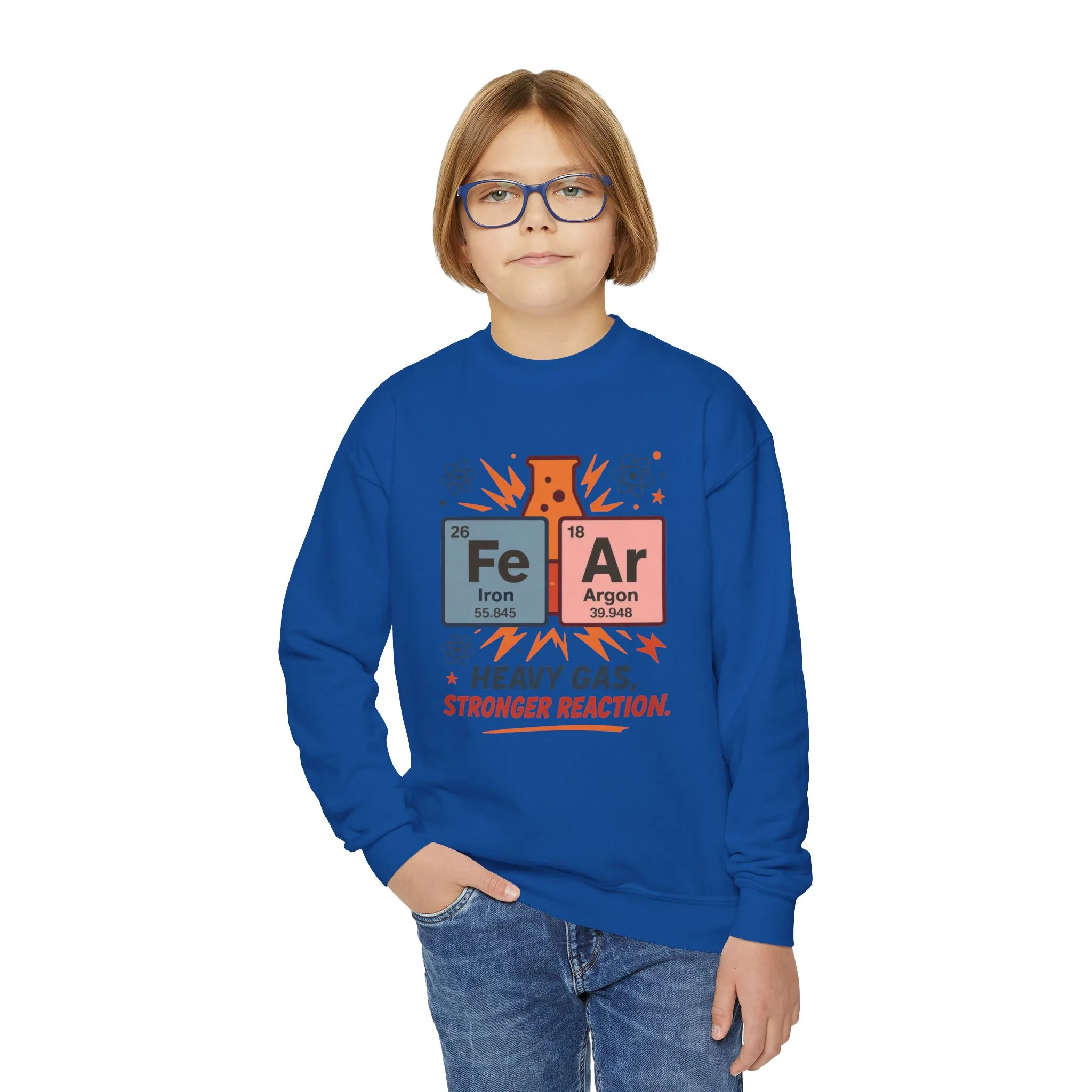 Youth Science Sweatshirt for Kids, Funny Chemistry Gift, Heavy Gas Reaction Crewneck, Science Class Apparel, Educational Sweater - Image 14