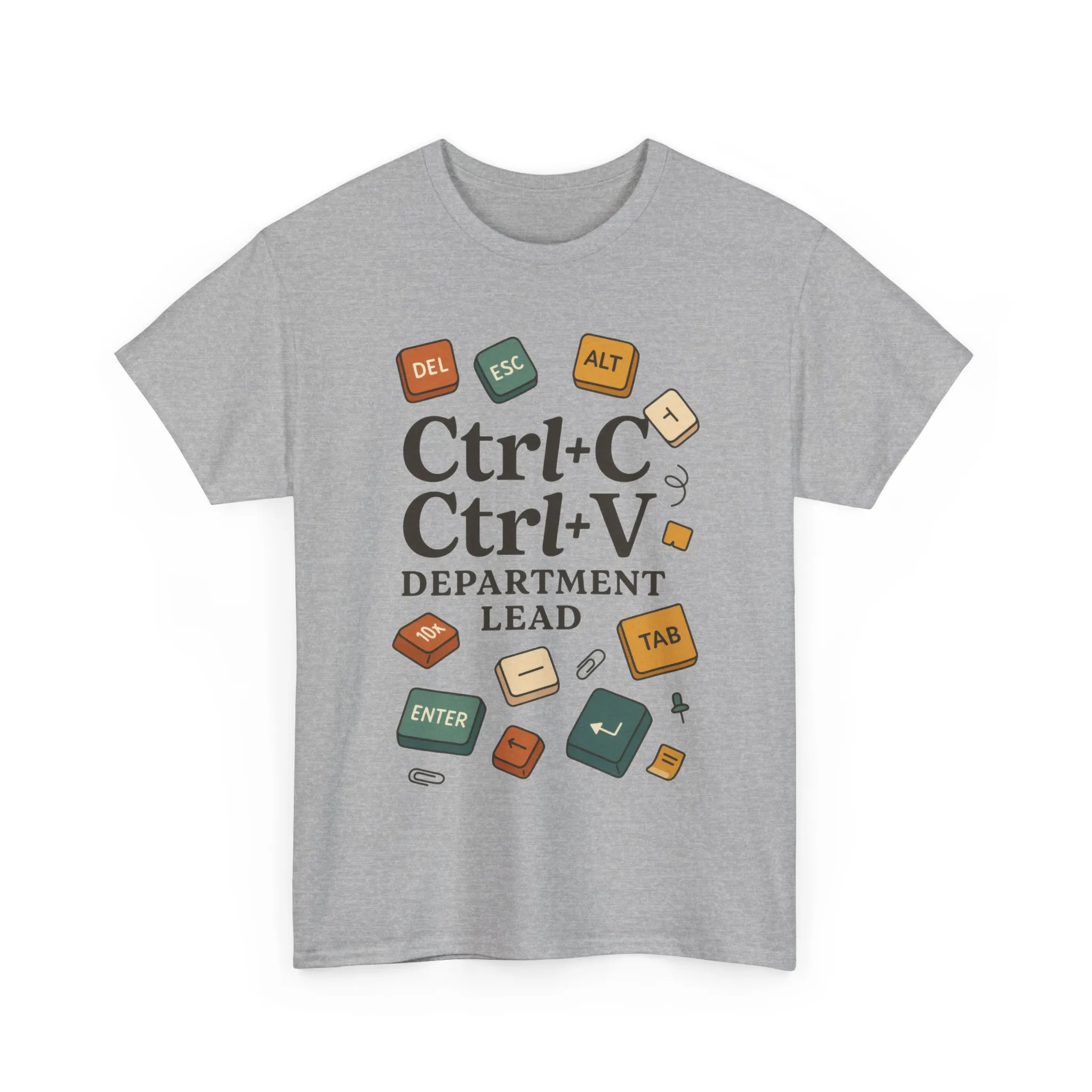 Funny Office T-Shirt, Ctrl+C Ctrl+V Department Lead Tee, Gift for Tech Lover, Creative Workwear, Programmer Apparel, Geeky Humor Shirt