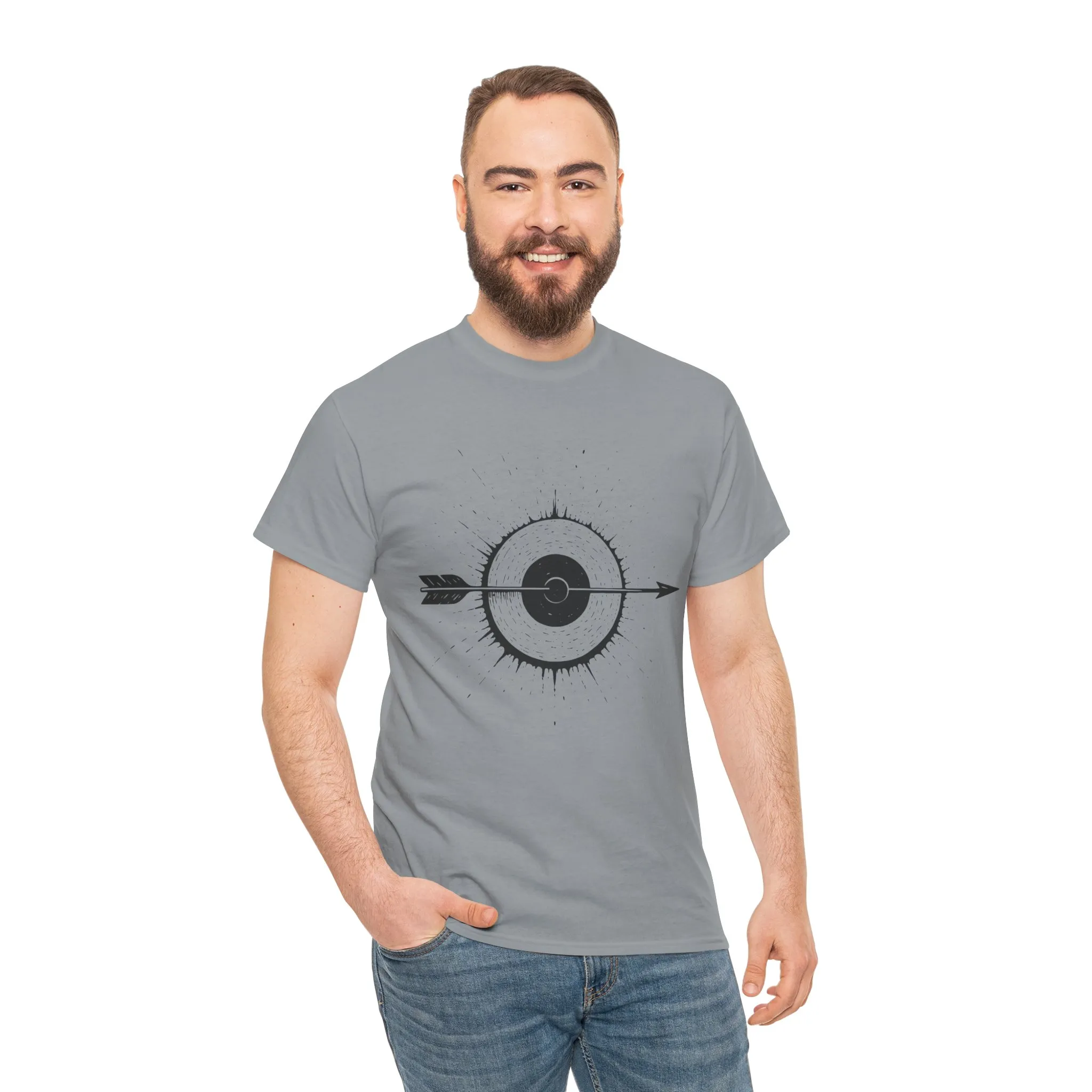 Artistic Arrow Graphic Unisex Cotton Tee, Motivational Shirt, Casual Wear, Gift for Him/Her, Trendy Fashion - Image 32
