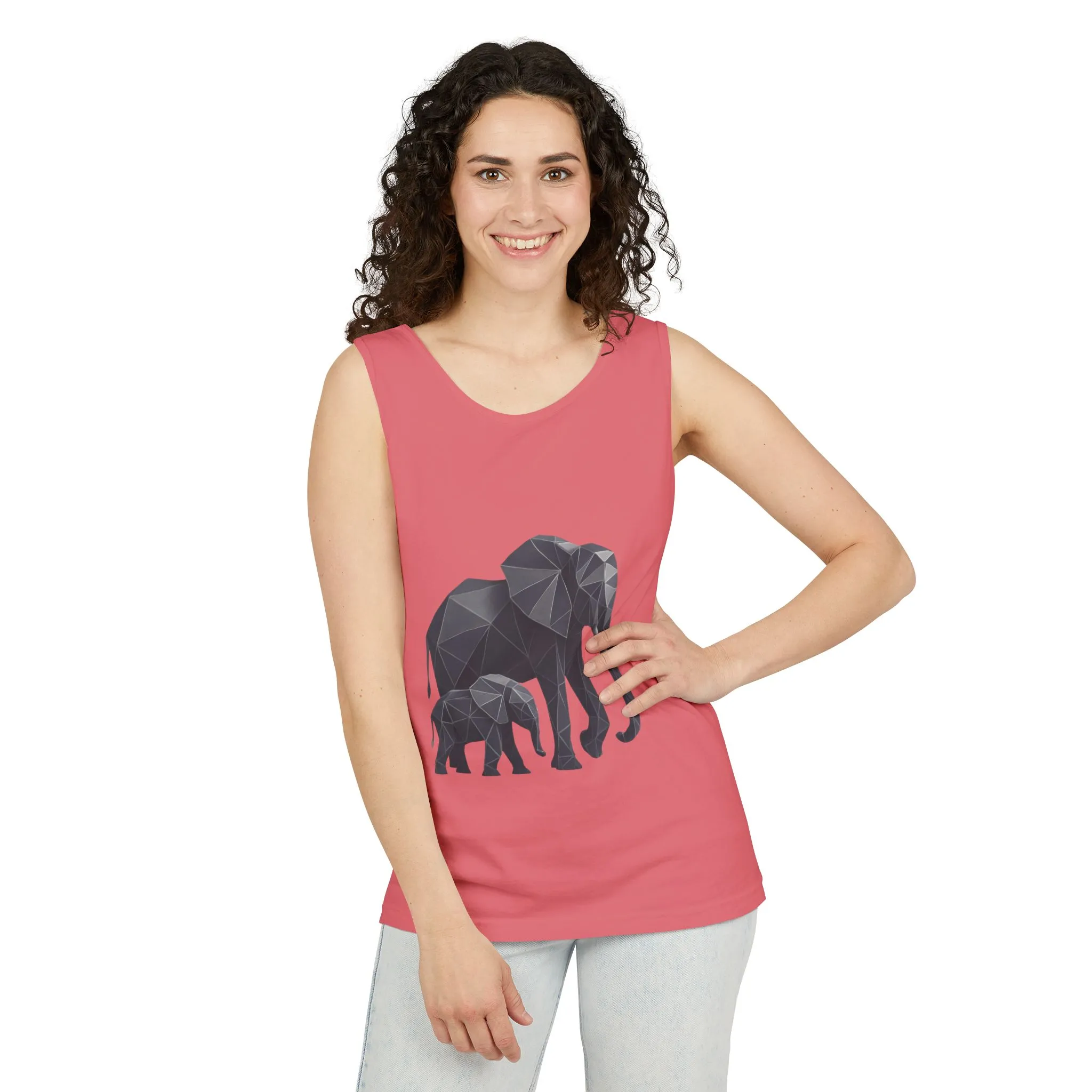 Elephant Family Unisex Tank Top, Animal Lover Gift, Casual Wear, Summer Essentials, Eco-Friendly Apparel, Wildlife Shirt - Image 30
