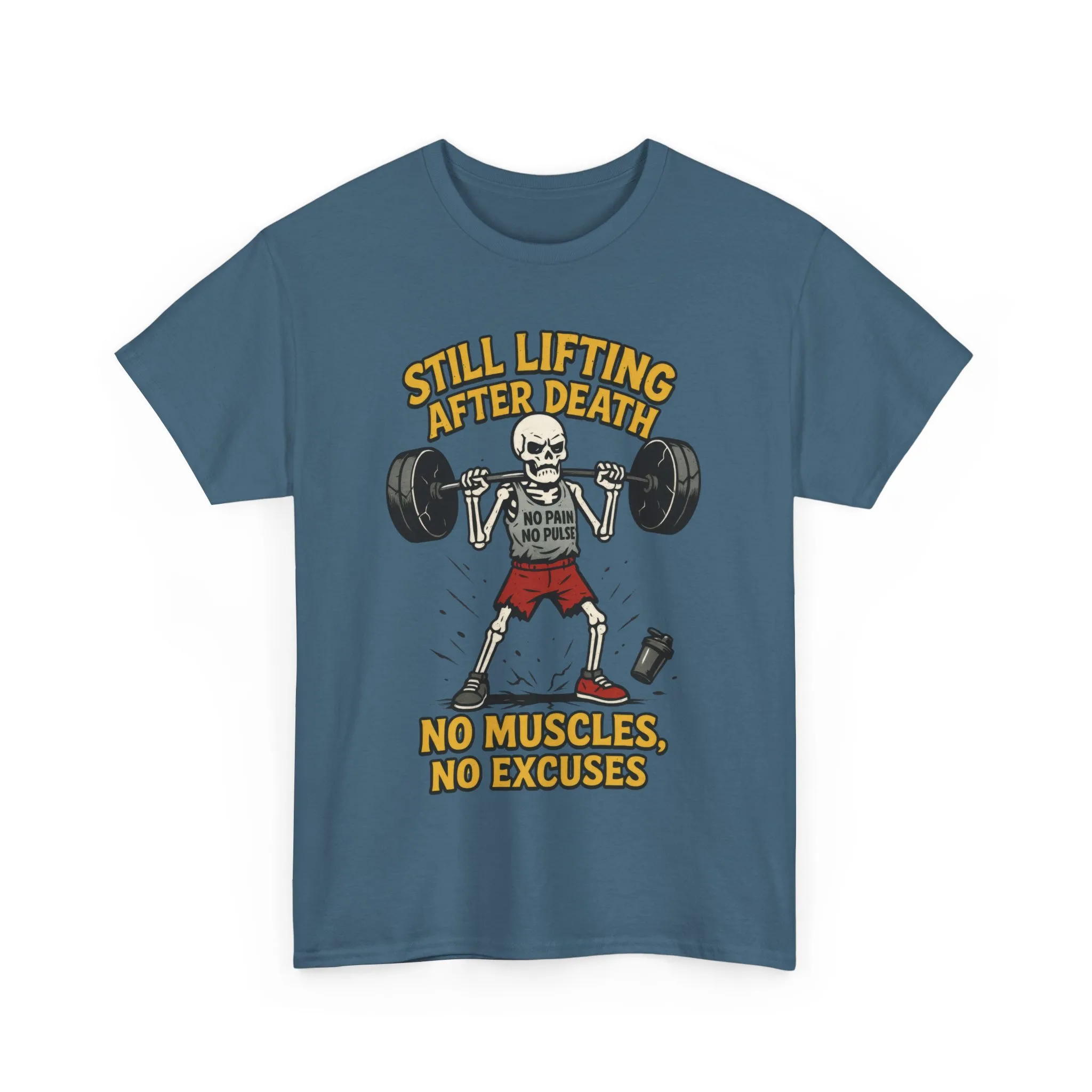 Funny Skeleton Gym T-Shirt, Still Lifting After Death, Funny Workout Shirt for Men, Fitness Gift, Halloween Apparel, Unisex Cotton Tee - Image 22