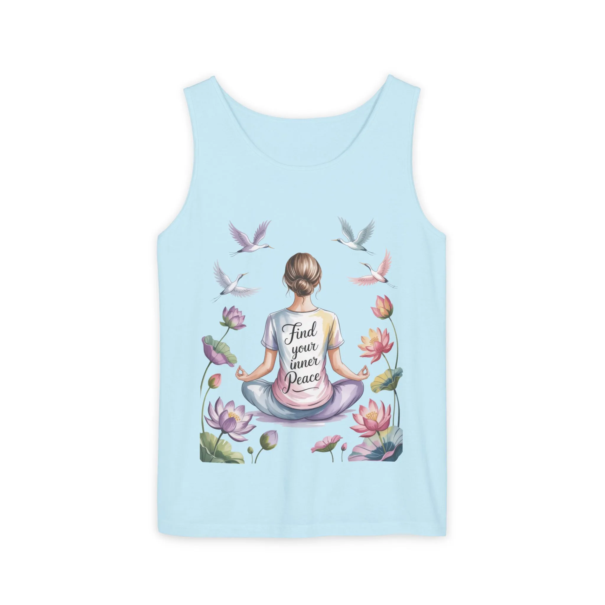 Meditation Floral Womens Tank Top, Find Your Inner Peace, Yoga Apparel, Gift for Mindfulness, Summer Relaxed Wear - Image 7