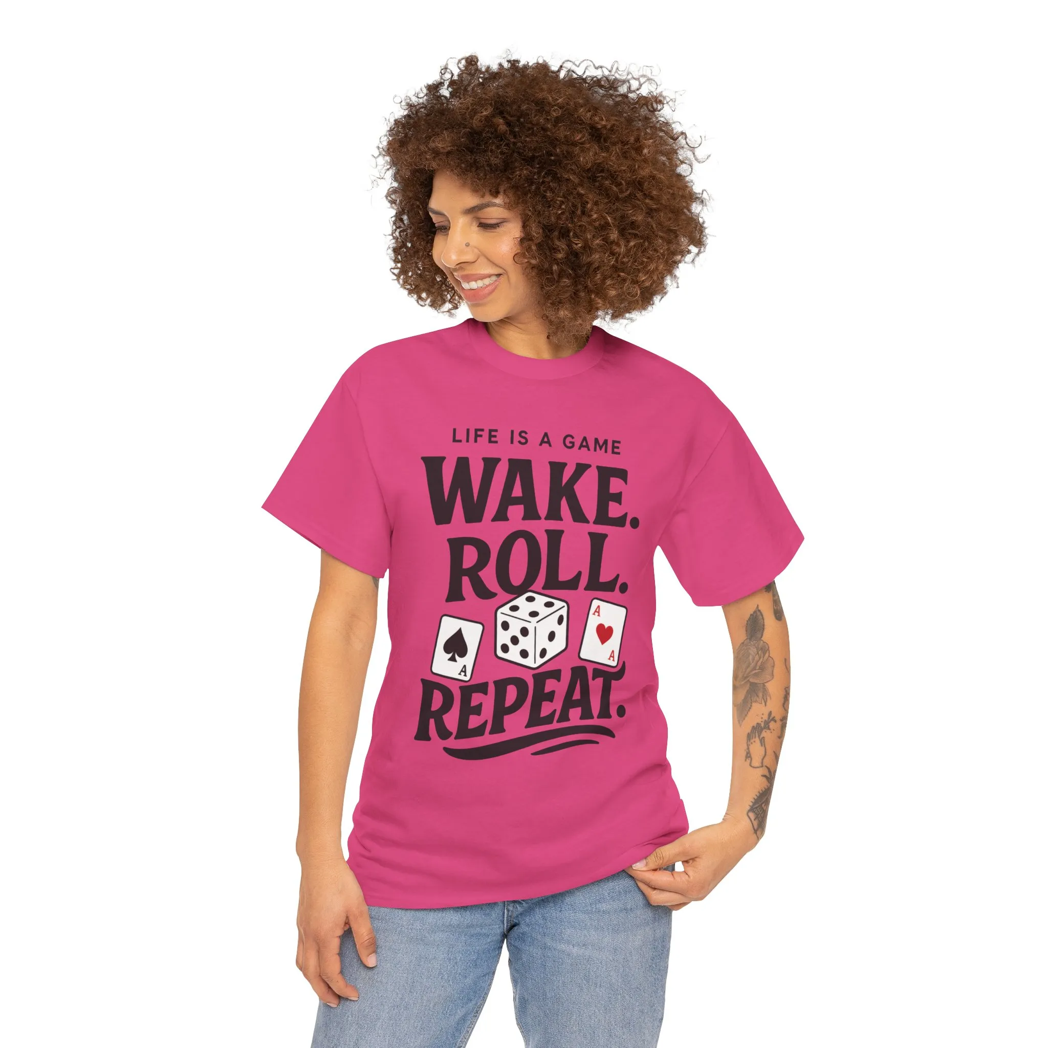 Game On Unisex Heavy Cotton Tee, Perfect for Gamers, Funny Dice & Cards Shirt, Unisex Gambling Gift, Birthday Celebrations - Image 39