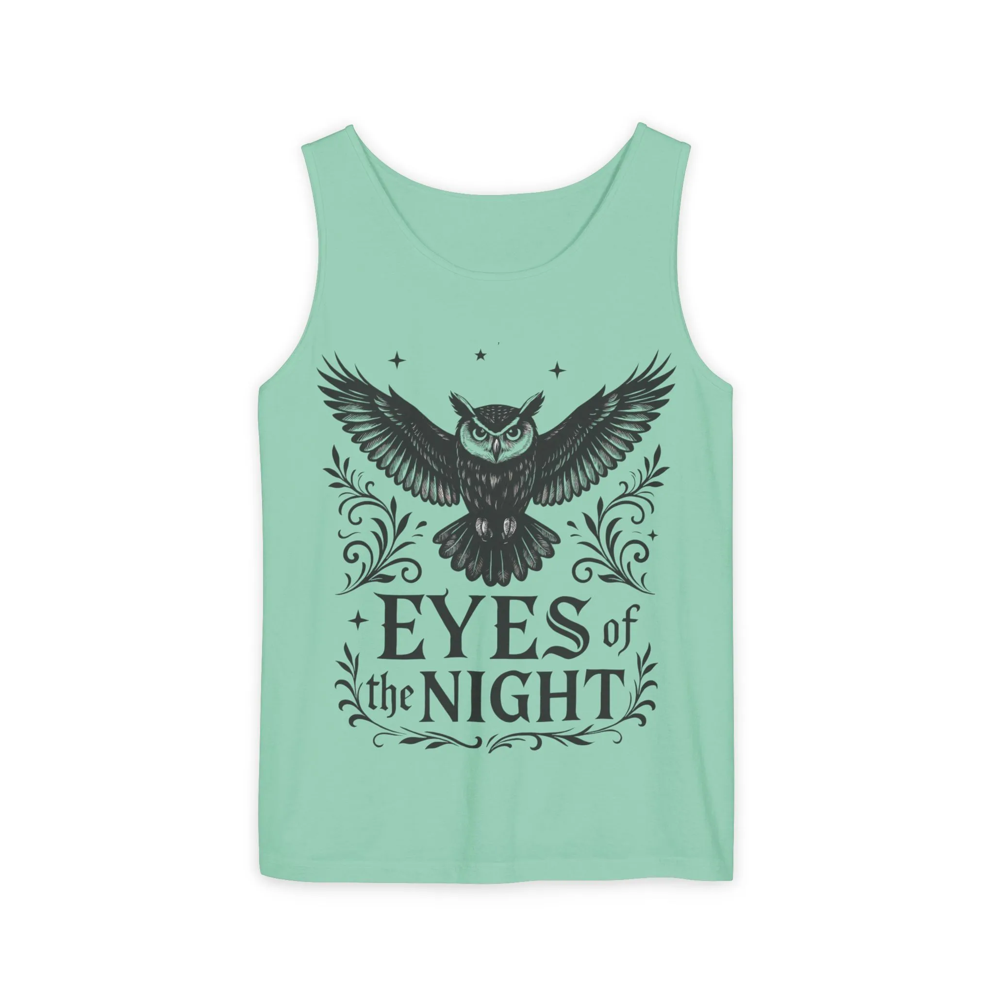 Eyes of the Night Owl Tank Top, Mens Summer Wear, Boho Aesthetic, Festival Outfit, Nature Lover Gift, Halloween Apparel - Image 13
