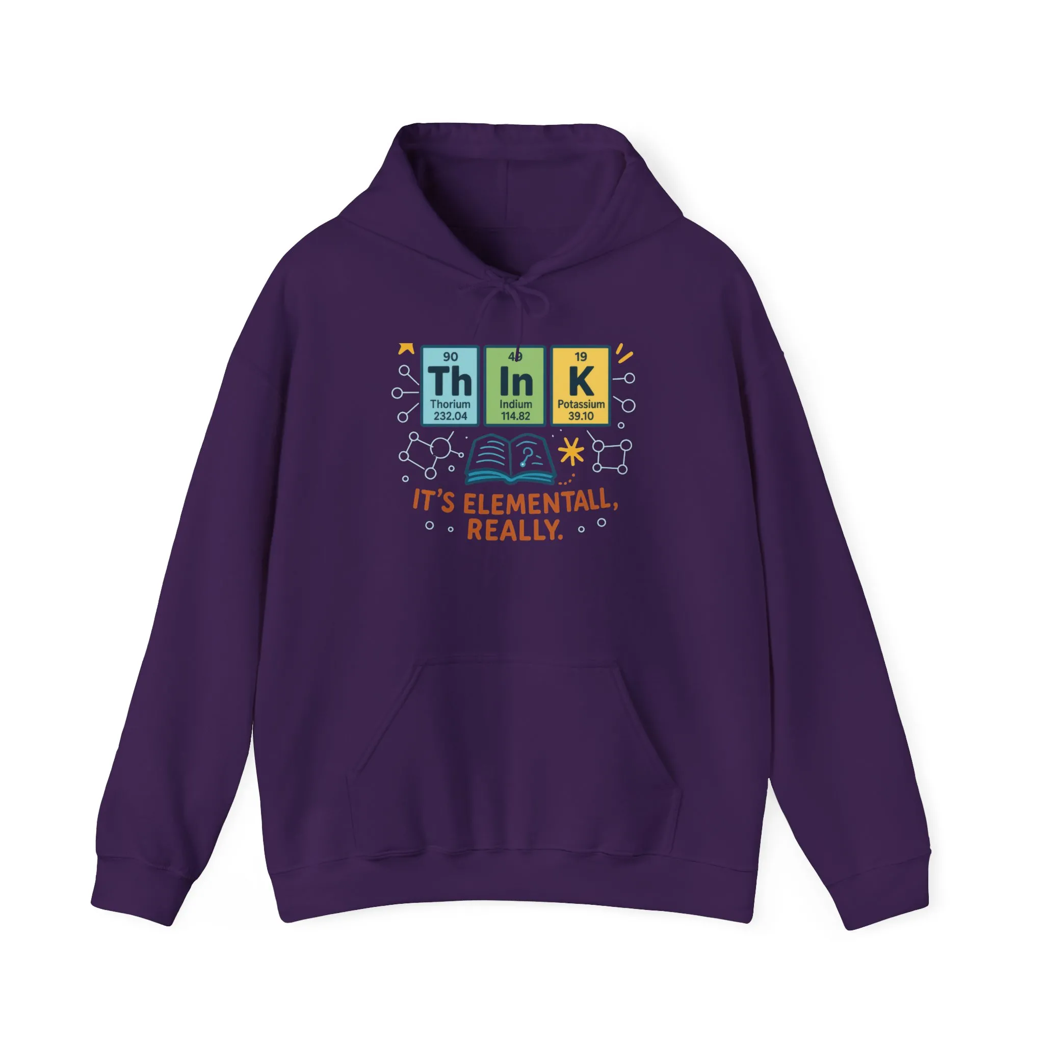 Think Hoodie for Women, Funny Chemistry Hoodie, Element of Humor Science Sweatshirt, Nerdy Gift for Her, Gift for Students, Science Lovers - Image 2