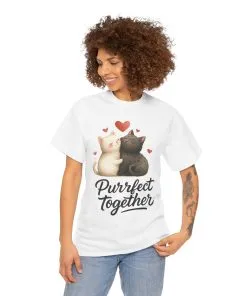 Purrfect Together Cat Tee, Cute Cat Lovers Gift, Funny Animal T-Shirt, Unisex Cotton Graphic Tee, Perfect for Valentine's Day, Pet [...]