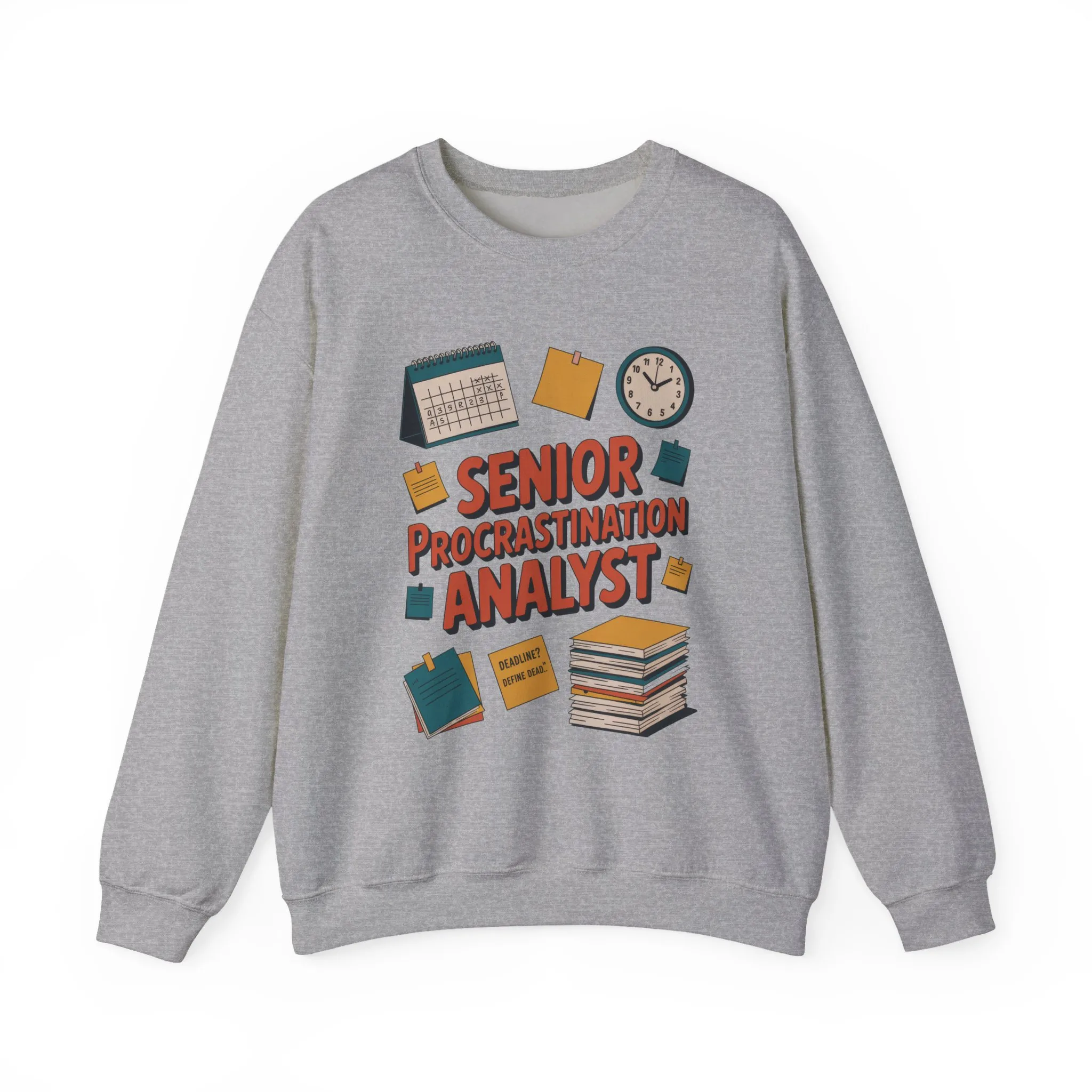 Senior Procrastination Analyst Sweatshirt, Gift for Graduates, Office Humor Apparel, Meme Sweatshirt, Casual Wear, Motivation Humor Apparel