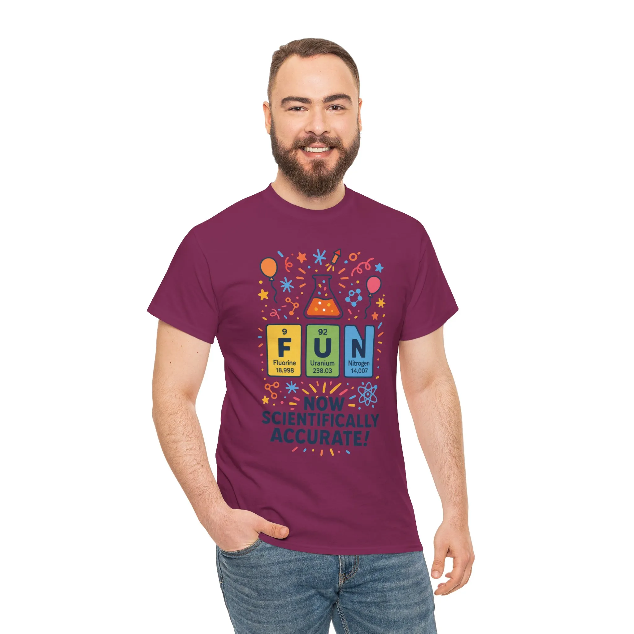 Fun Science Unisex Heavy Cotton Tee, Perfect for STEM Lovers, Gift for Science Teachers, FUN Periodic Table Tee,Nerdy Unisex Shirt - Image 33