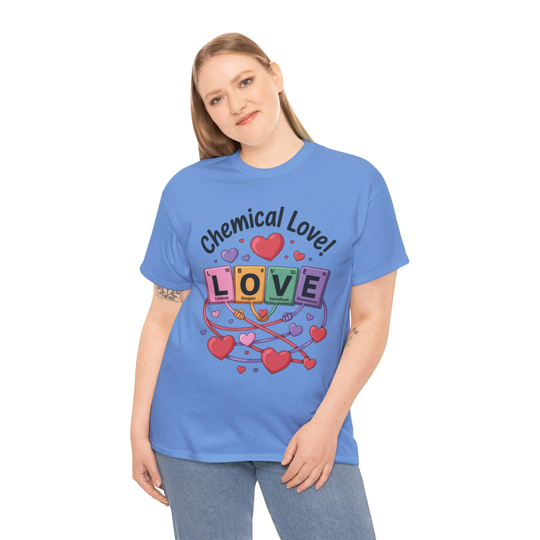 Chemical Love Unisex Heavy Cotton Tee, Cute Couple Shirt, Science Lovers Apparel, Valentines Day Top, Chemistry Lover Gift, Element Table - Image 11
