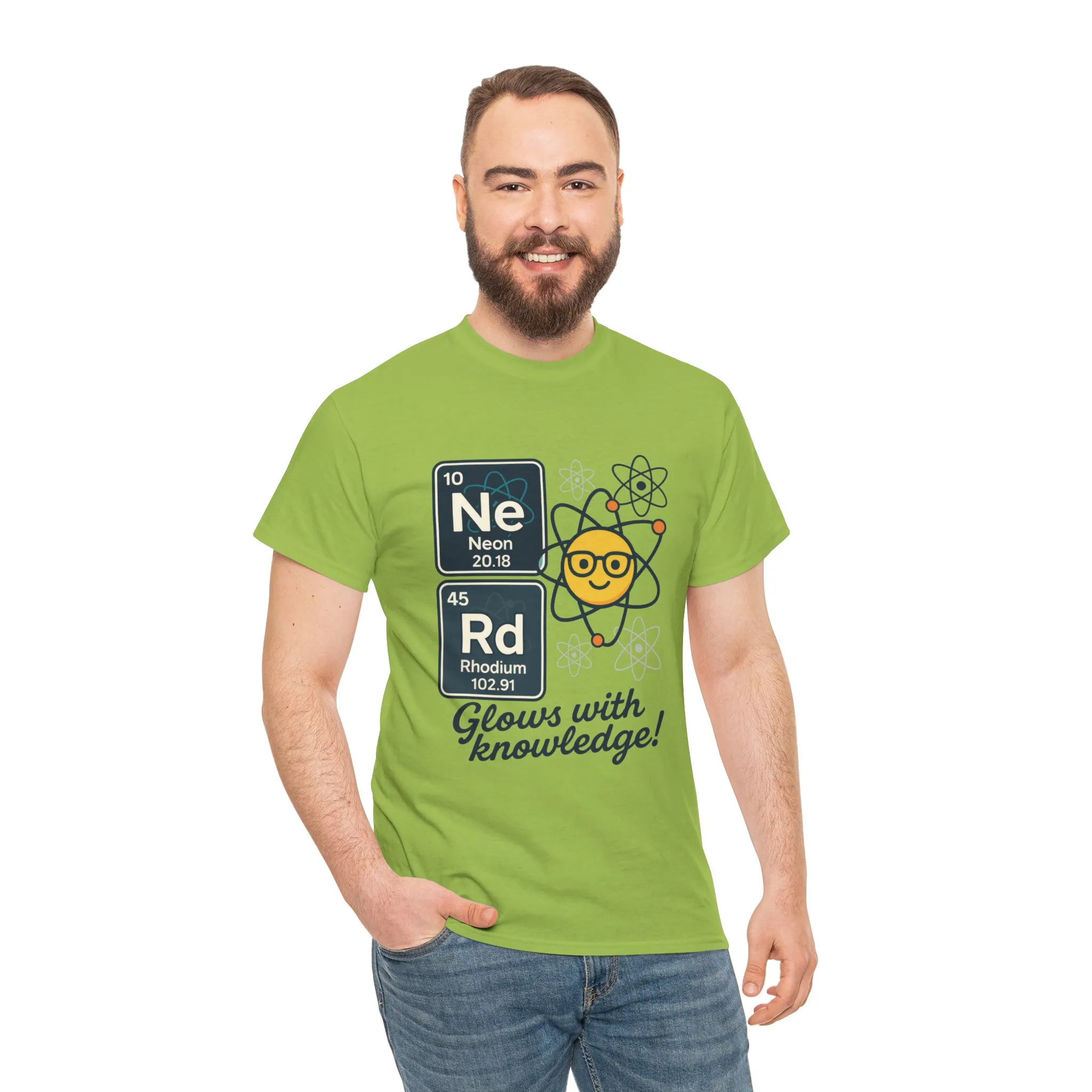 Funny Mens Nerd T-Shirt, NeRd Periodic Table Shirt, Glowing Knowledge Tee, Science Lover Gift, Chemistry Shirt, STEM Apparel, Science Tee - Image 11