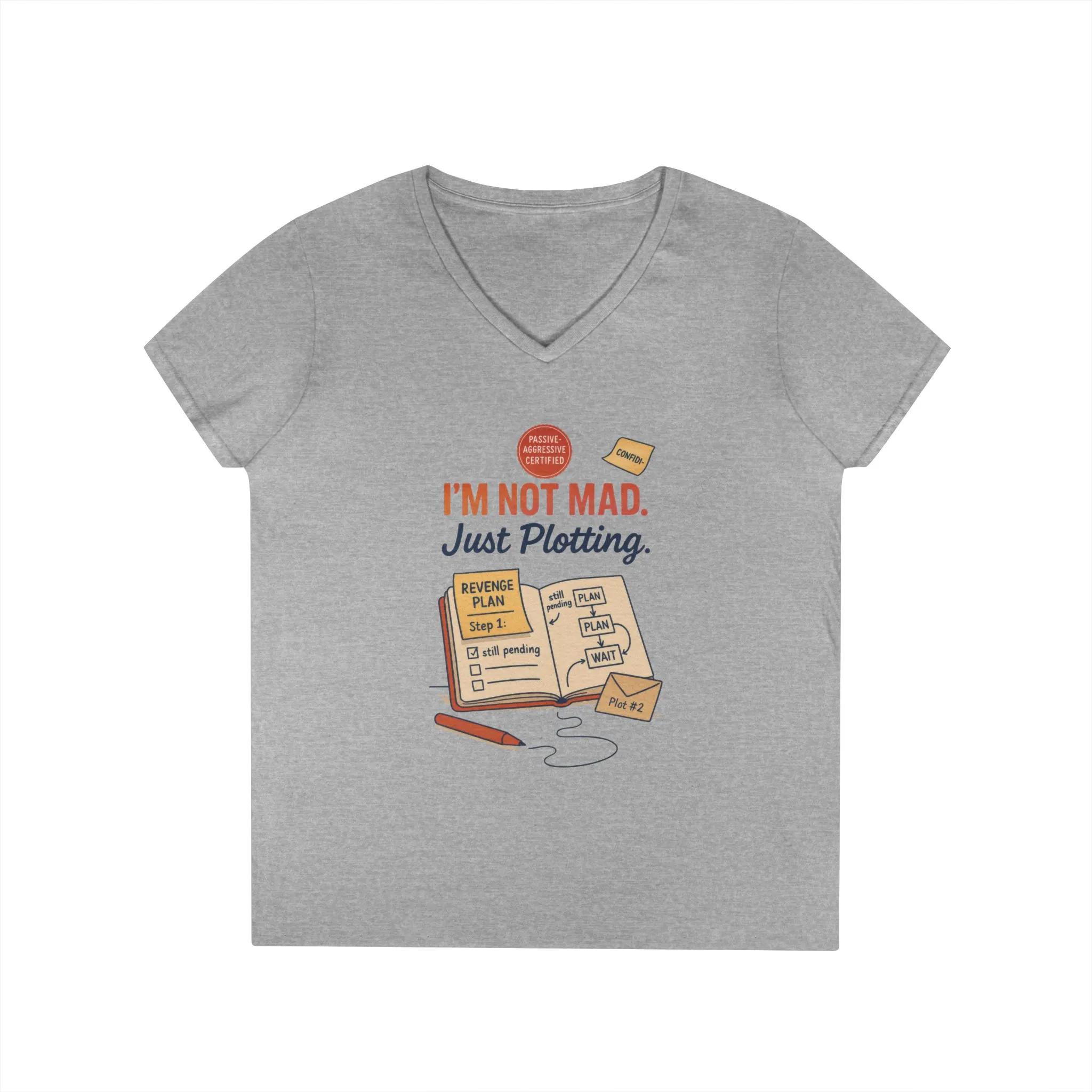 Sarcastic Womens T-Shirt, I'm Not Mad Just Plotting, Funny Passive Aggressive Revenge Tee, Funny Quote Shirt for Women - Image 7