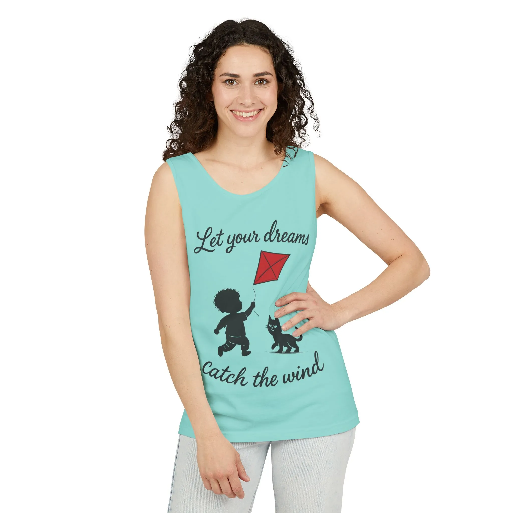 Dream-Catching Tank Top - Lightweight, Womens, Inspirational Graphic Tee, Summer Wear, Perfect Gift for Kids & Families - Image 9