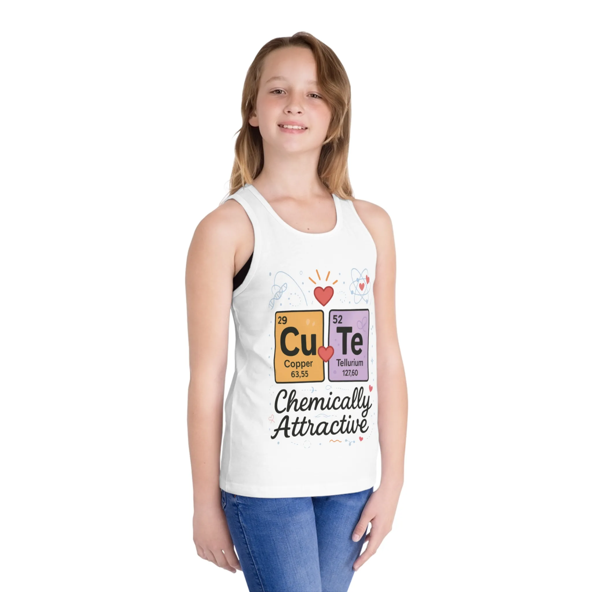 Chemically Attractive Kids Tank Top, Fun Science Gift, Cute Chemistry Shirt, Summer Playwear, Educational Apparel, Birthday Surprise - Image 6