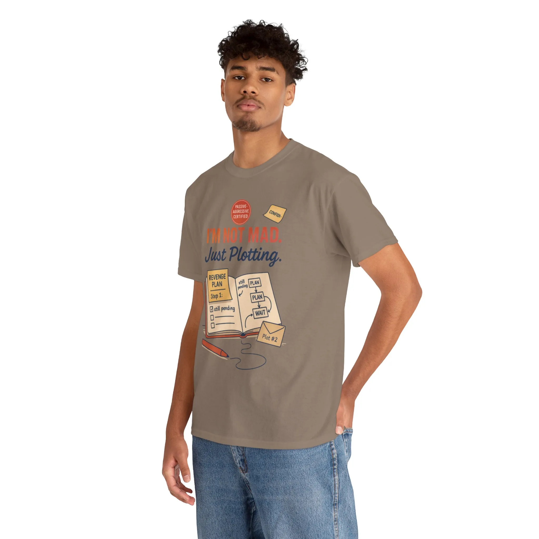 Funny Revenge Plan T-Shirt for Men, I'm Not Mad Just Plotting, Passive Aggressive Humor Tee, Humor Shirt, Funny Graphic Tee - Image 12