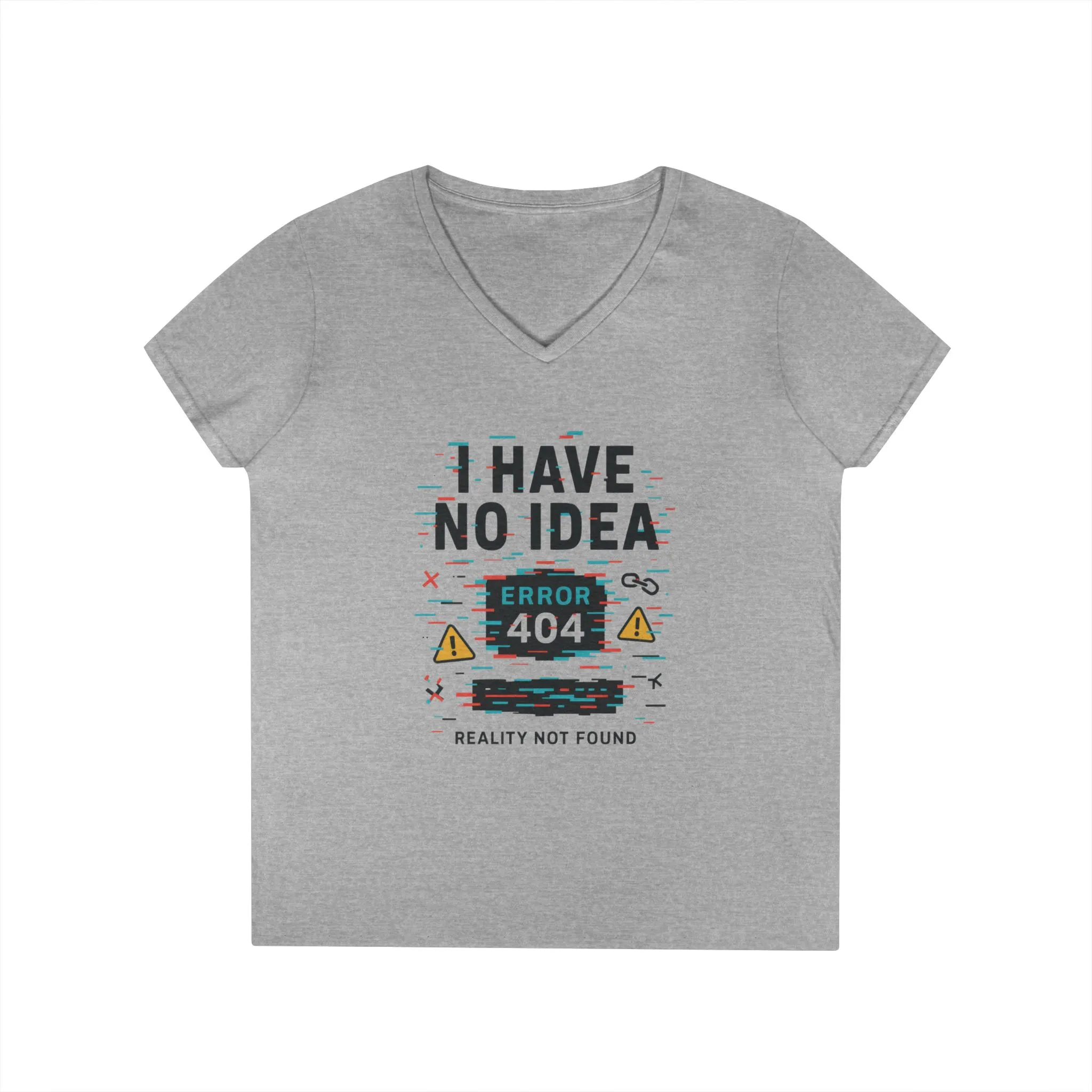 Error 404 V-Neck T-Shirt, Funny Tee, Casual Wear, Gift for Tech Lovers, Geeky Humor Shirt, Unique Birthday Present - Image 7