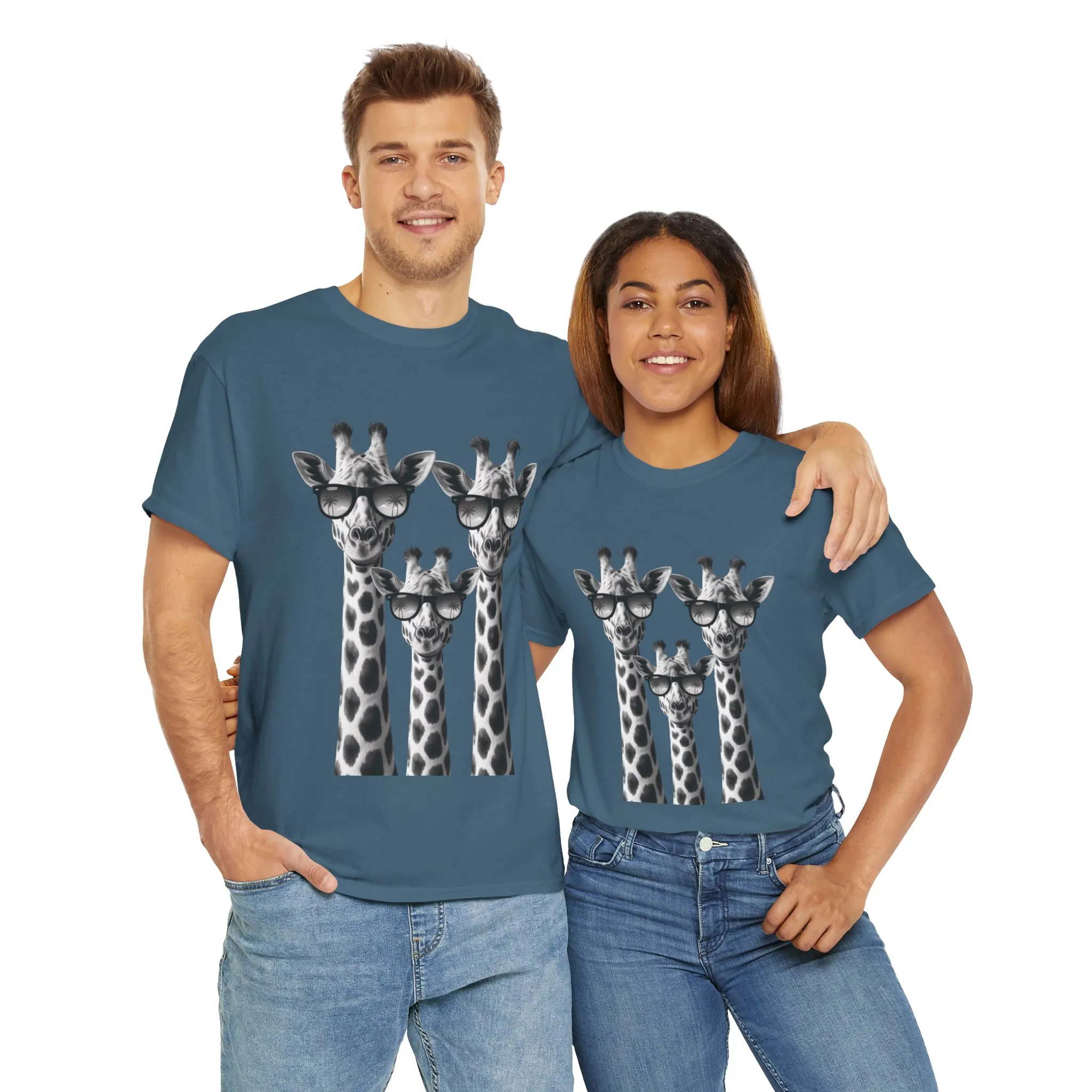 Cool Giraffes Unisex Tee, Fun Gift for Animal Lovers, Nature Enthusiasts, Safari Wildlife Lover Shirt