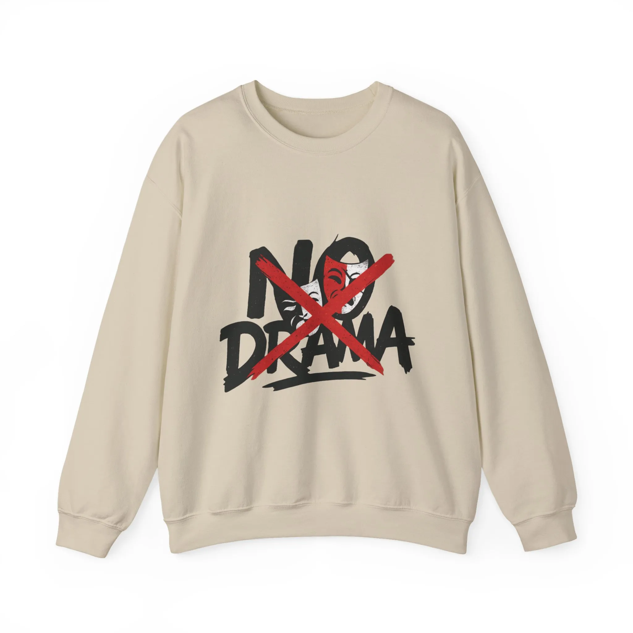 No Drama Mens Crewneck Sweatshirt, Casual Everyday Wear, Gift for Friends, Relaxed Vibes, Comfortable Fashion - Image 28