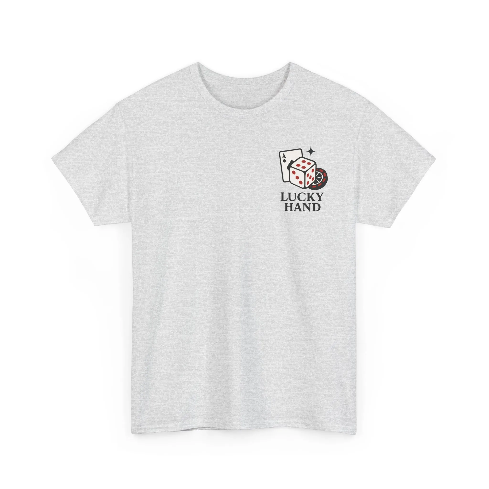 Lucky Hand Unisex Heavy Cotton Tee, Casino T-Shirt, Gambler Gift, Gambling Humor Tee, Playful Gaming Apparel, Lucky Shirt, Slot Machine Tee - Image 5