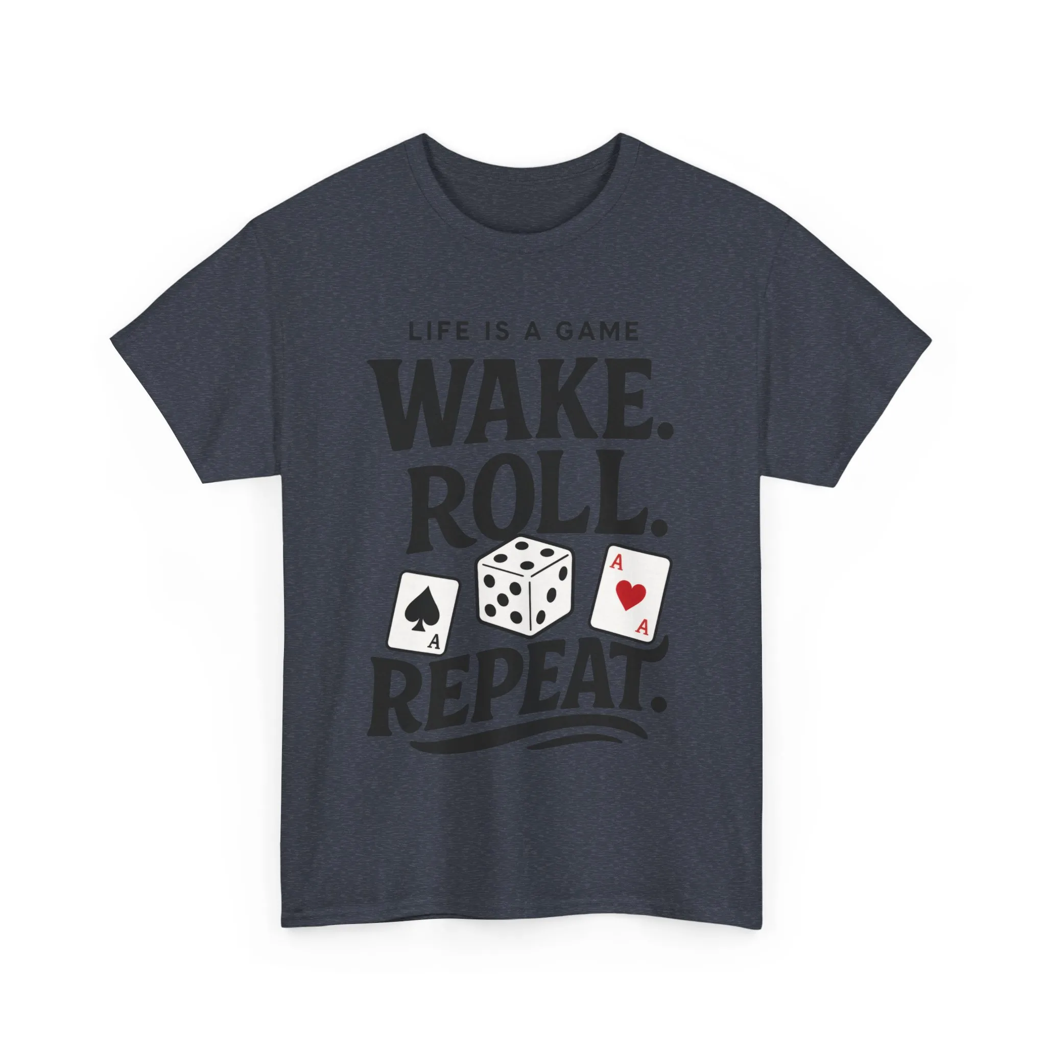 Game On Unisex Heavy Cotton Tee, Perfect for Gamers, Funny Dice & Cards Shirt, Unisex Gambling Gift, Birthday Celebrations - Image 26