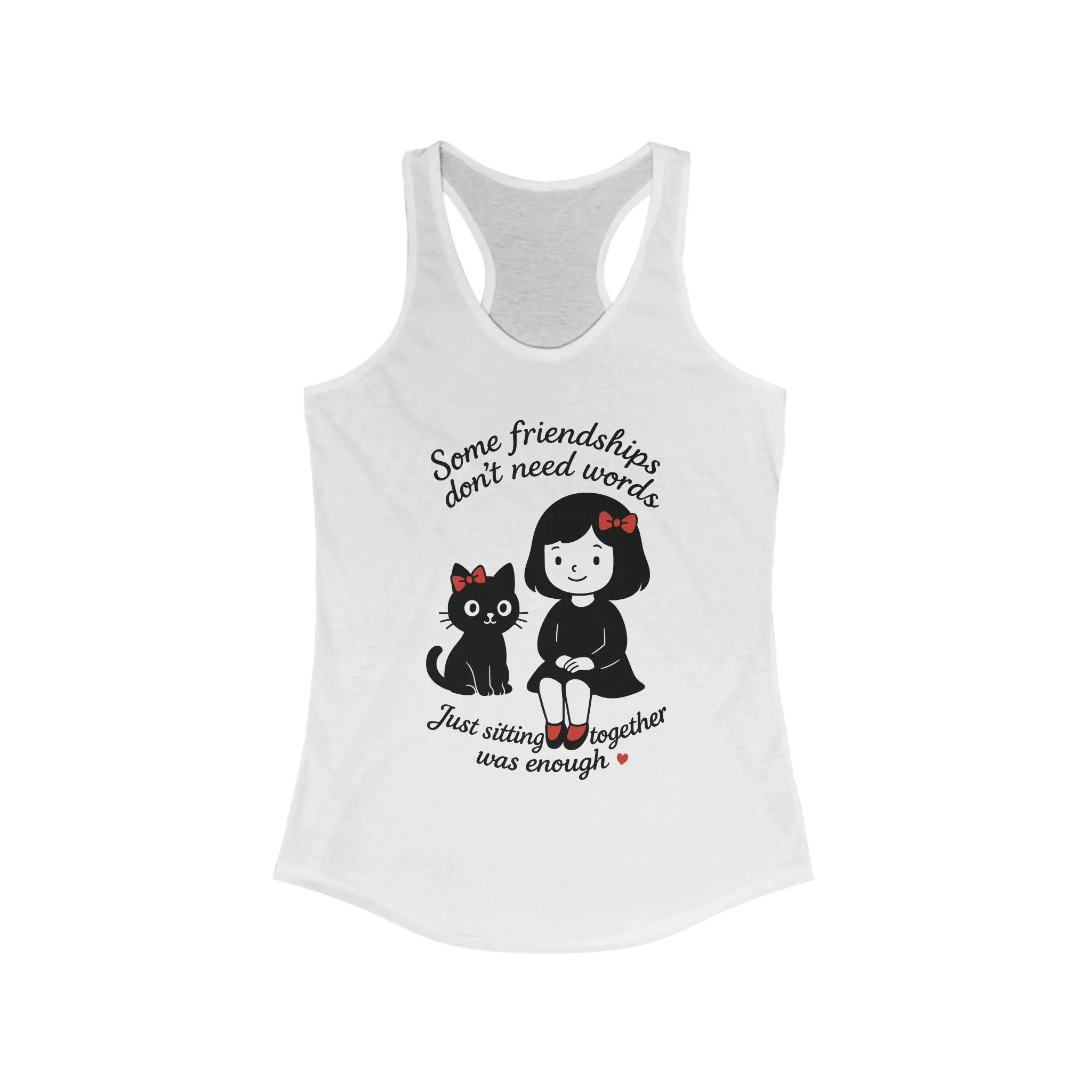 Friendship Cat Love Tank Top, Cute Summer Shirt, Gifts for Cat Lovers, Women's Casual Wear, Self-Care Apparel, Pet Owner Gift - Image 3