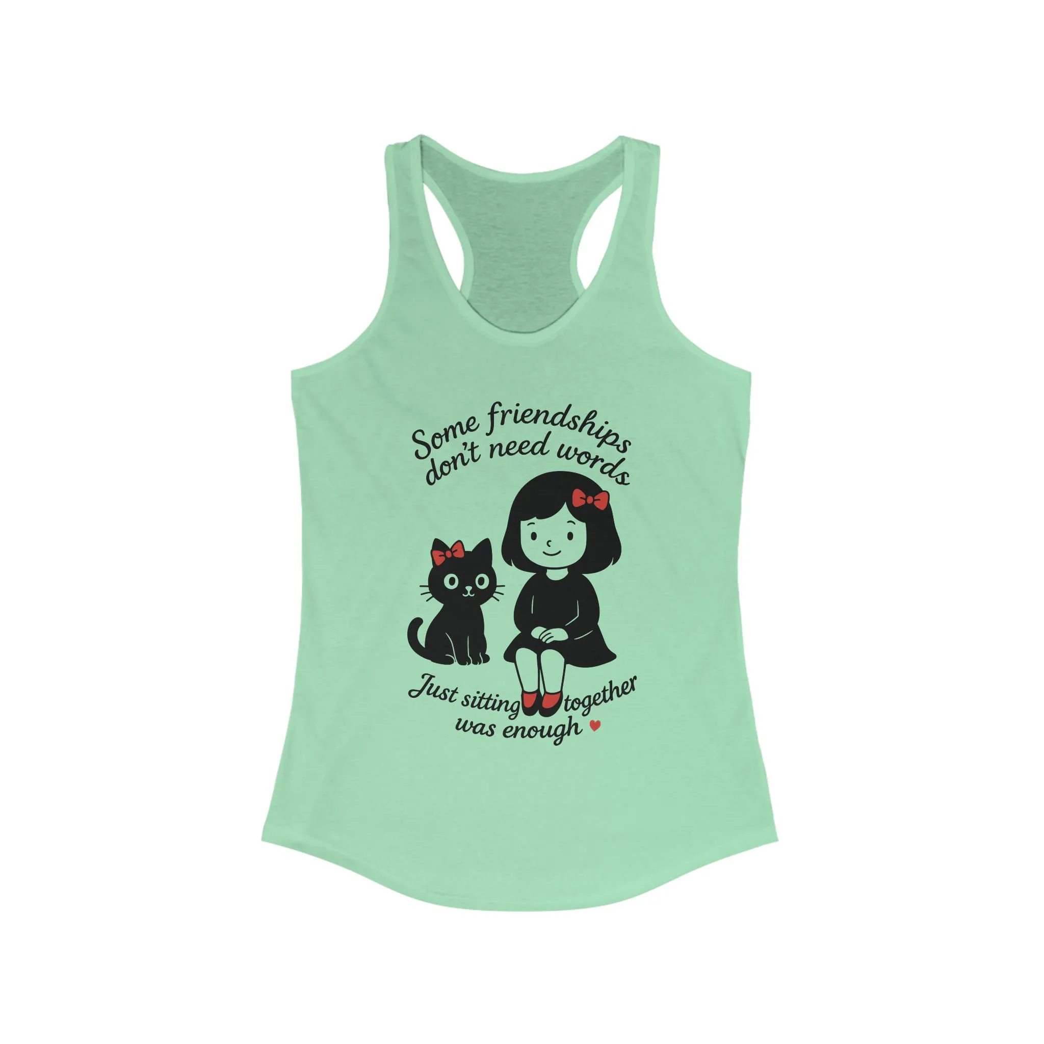 Friendship Cat Love Tank Top, Cute Summer Shirt, Gifts for Cat Lovers, Women's Casual Wear, Self-Care Apparel, Pet Owner Gift - Image 7