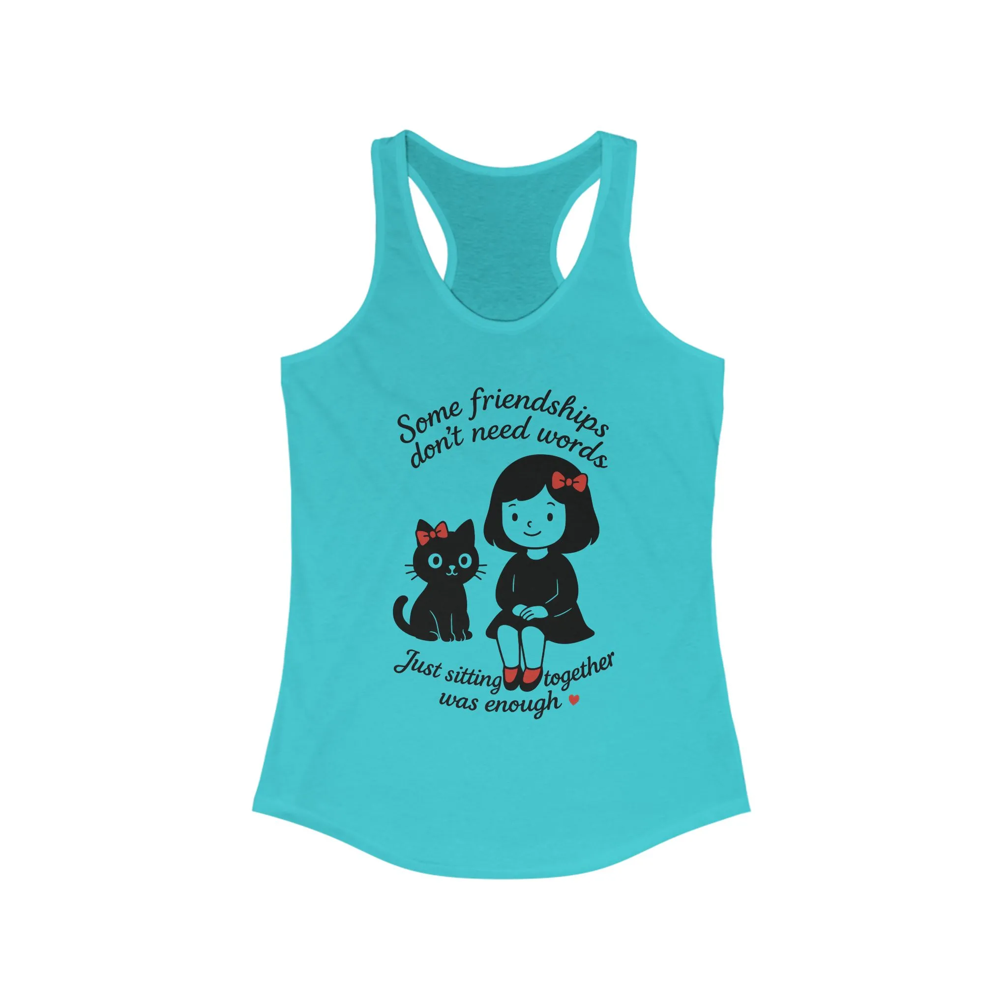 Friendship Cat Love Tank Top, Cute Summer Shirt, Gifts for Cat Lovers, Women's Casual Wear, Self-Care Apparel, Pet Owner Gift - Image 9