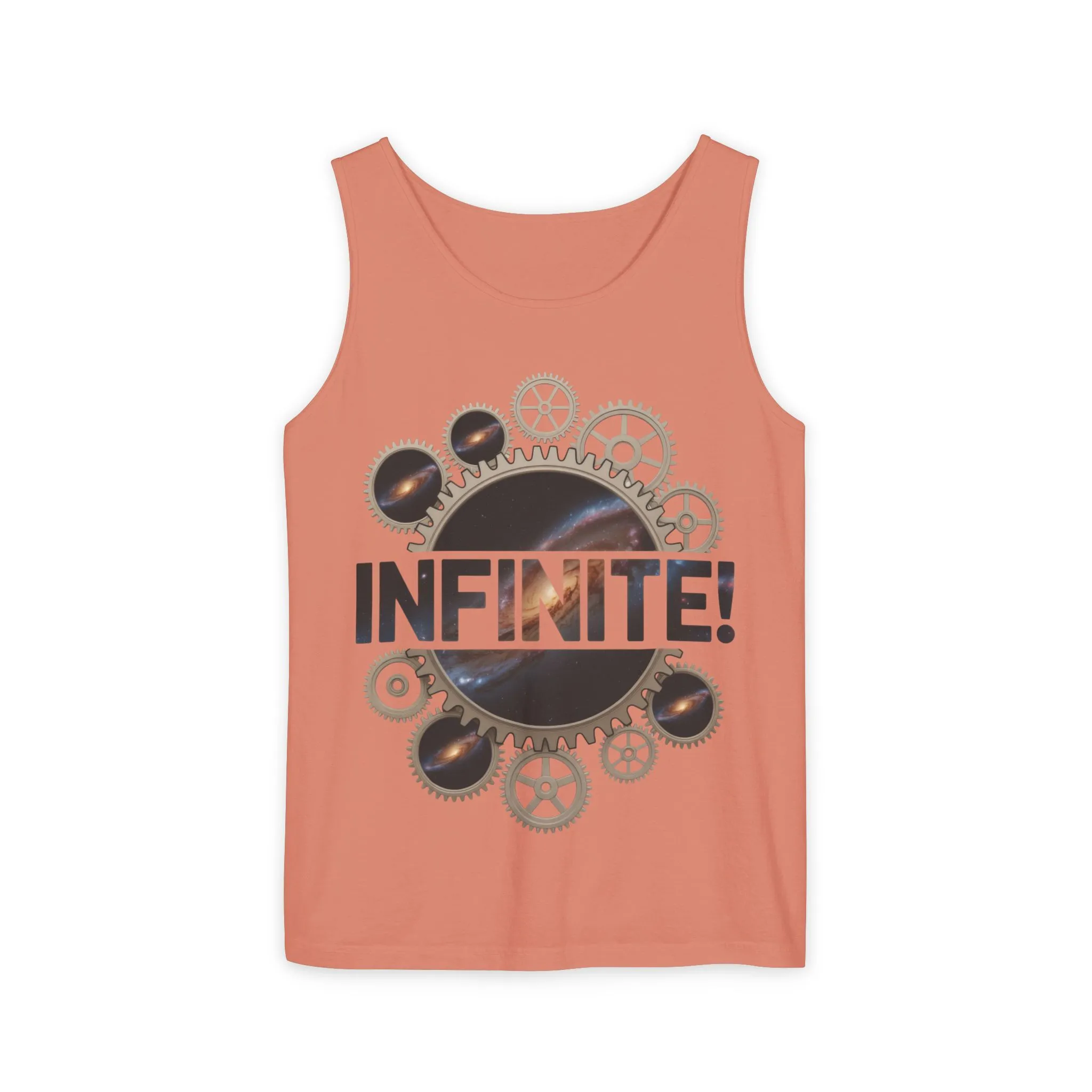 Men's INFINITE! Steampunk Space Gears T-Shirt, Cosmic Mechanical Design Tee for Sci-Fi & Engineering Lovers, Workout Shirt - Image 28