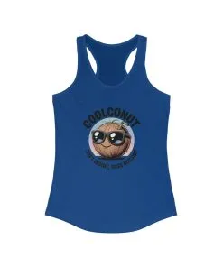 Coolconut Women's Racerback Tank - Soft Inside Sass Outside, Funny Summer Top, Beachwear, Casual Wear, Gift for Friends