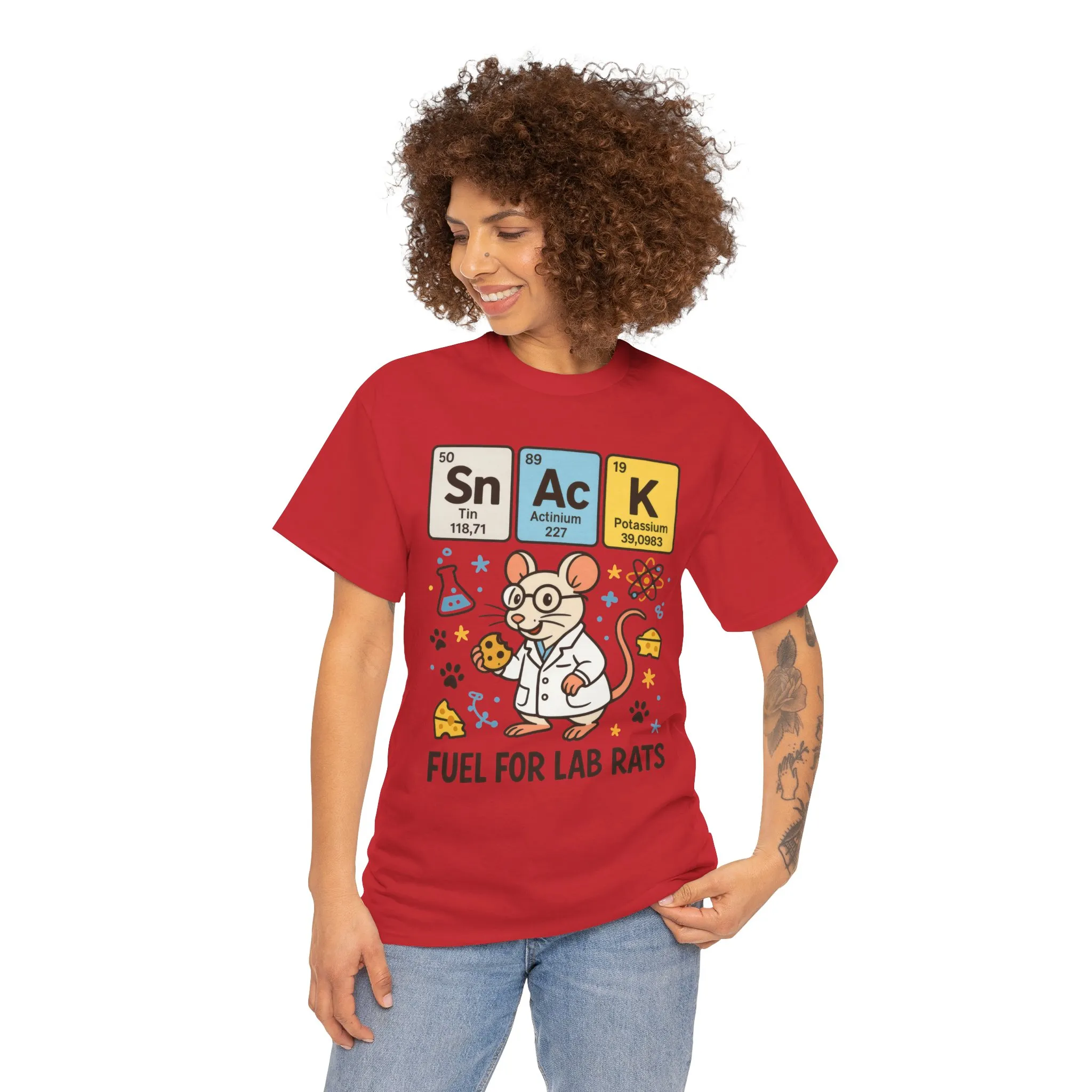 Funny Womens Science T-Shirt,Periodic Table Tee, Fuel for Lab Rats Nerdy Shirt, Gifts for STEM Lovers, Quirky Science Apparel - Image 36