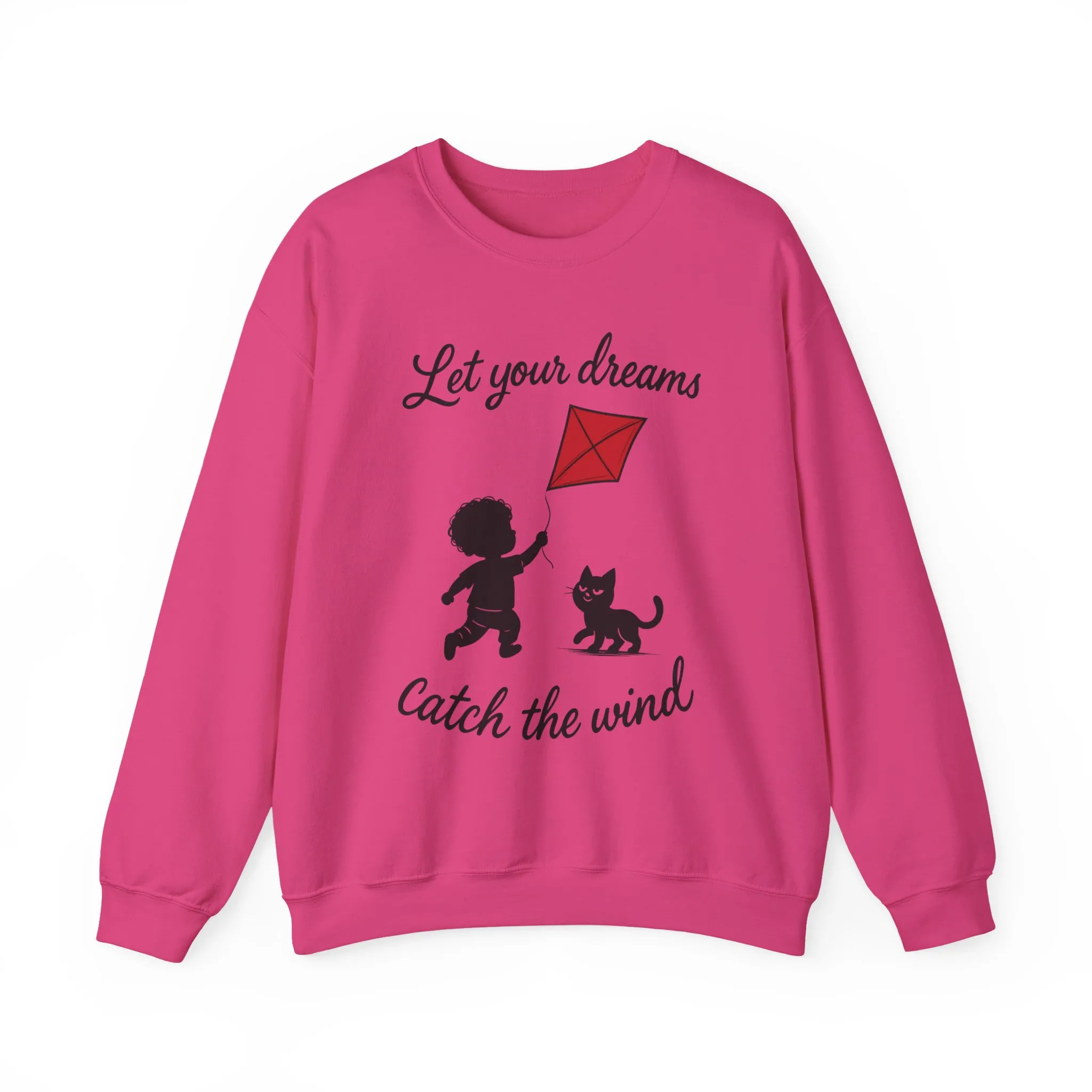 Dream Big Womens Crewneck Sweatshirt, Inspirational Gift, Cozy Lounge Wear, Cat Lover's Apparel, Kid's Motivation Sweatshirt - Image 22