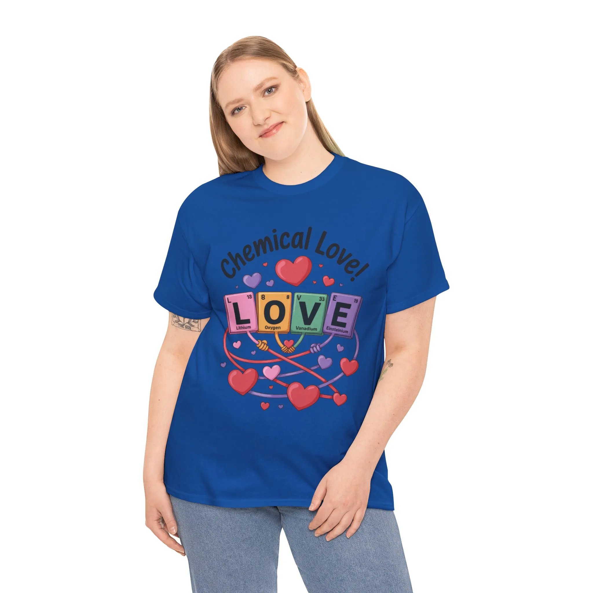 Chemical Love Unisex Heavy Cotton Tee, Cute Couple Shirt, Science Lovers Apparel, Valentines Day Top, Chemistry Lover Gift, Element Table - Image 15