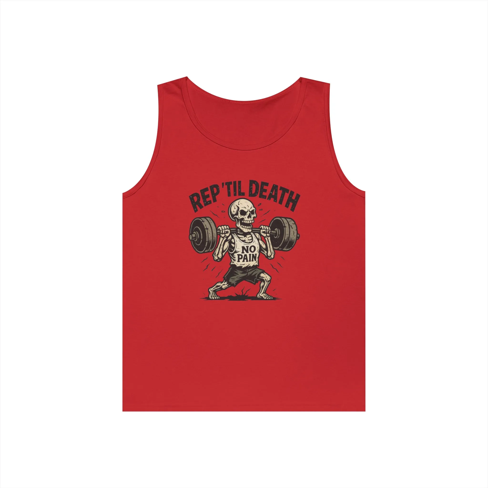 Men's Fitness Apparel Tank, No Pain Lifting Shirt, Skeleton Gym Workout Tee, Funny Hardcore Fitness, Gift for Fitness Enthusiasts - Image 13