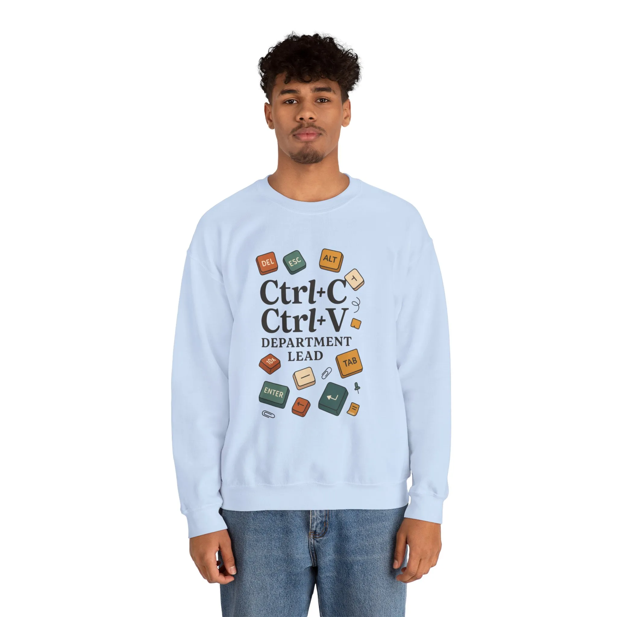 Funny Ctrl+C Ctrl+V Department Lead Sweatshirt, Unisex Crewneck, Gift for Tech Lovers, Office Humor, Cozy Casual Wear, Gift for a Coworker - Image 14