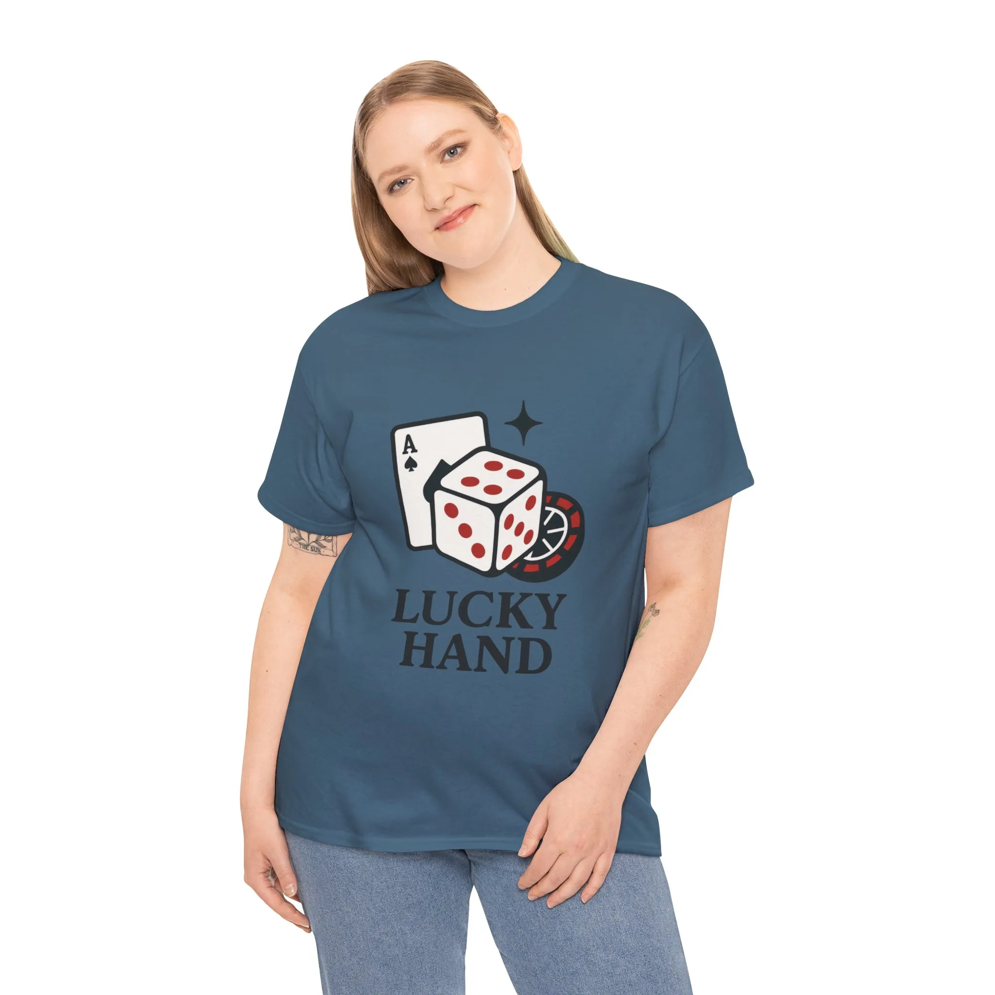 Lucky Hand Unisex Heavy Cotton Tee, Gambling Shirt, Casino Wear, Good Luck Gift, Poker T-Shirt, Casual Vintage Style - Image 34