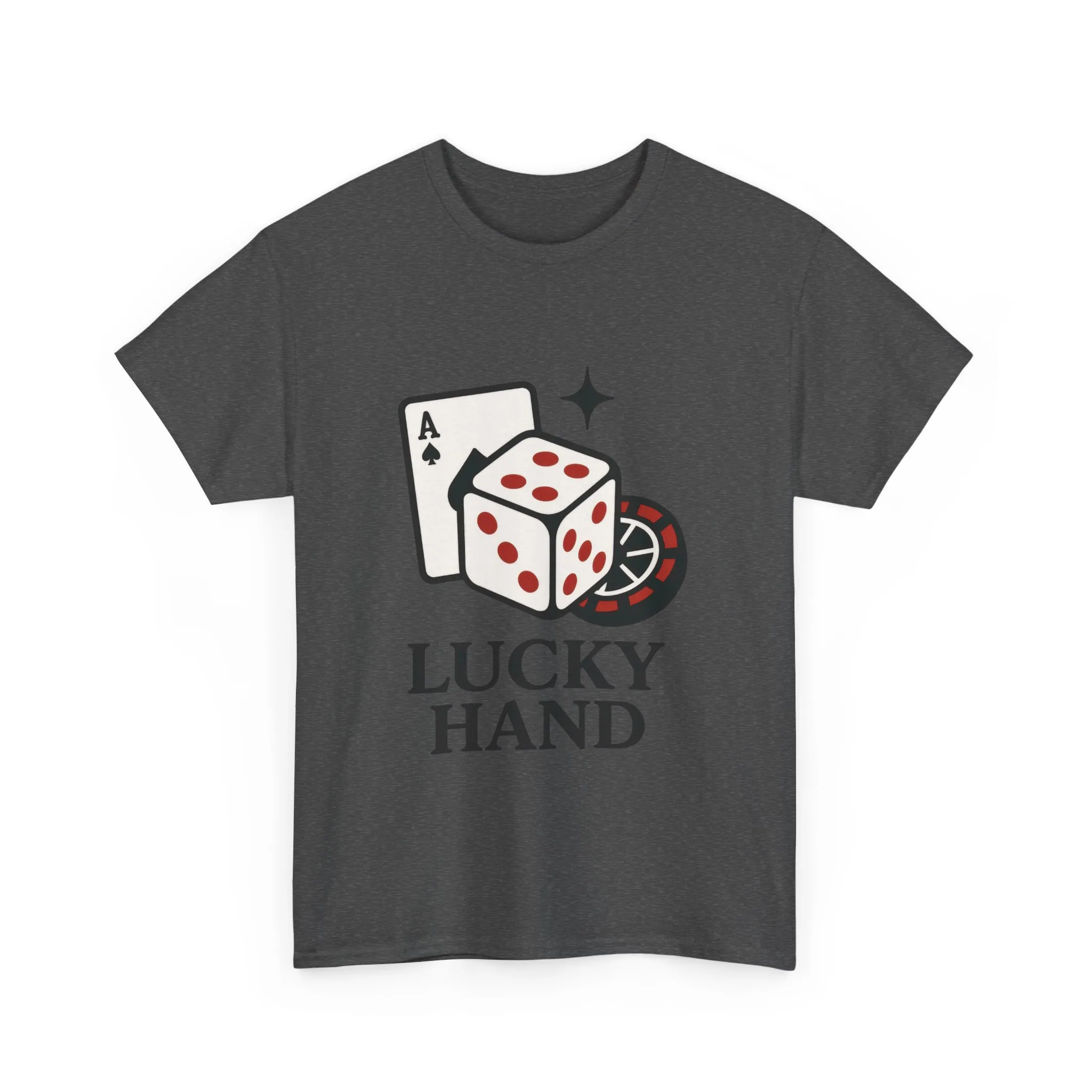 Lucky Hand Unisex Heavy Cotton Tee, Gambling Shirt, Casino Wear, Good Luck Gift, Poker T-Shirt, Casual Vintage Style - Image 9
