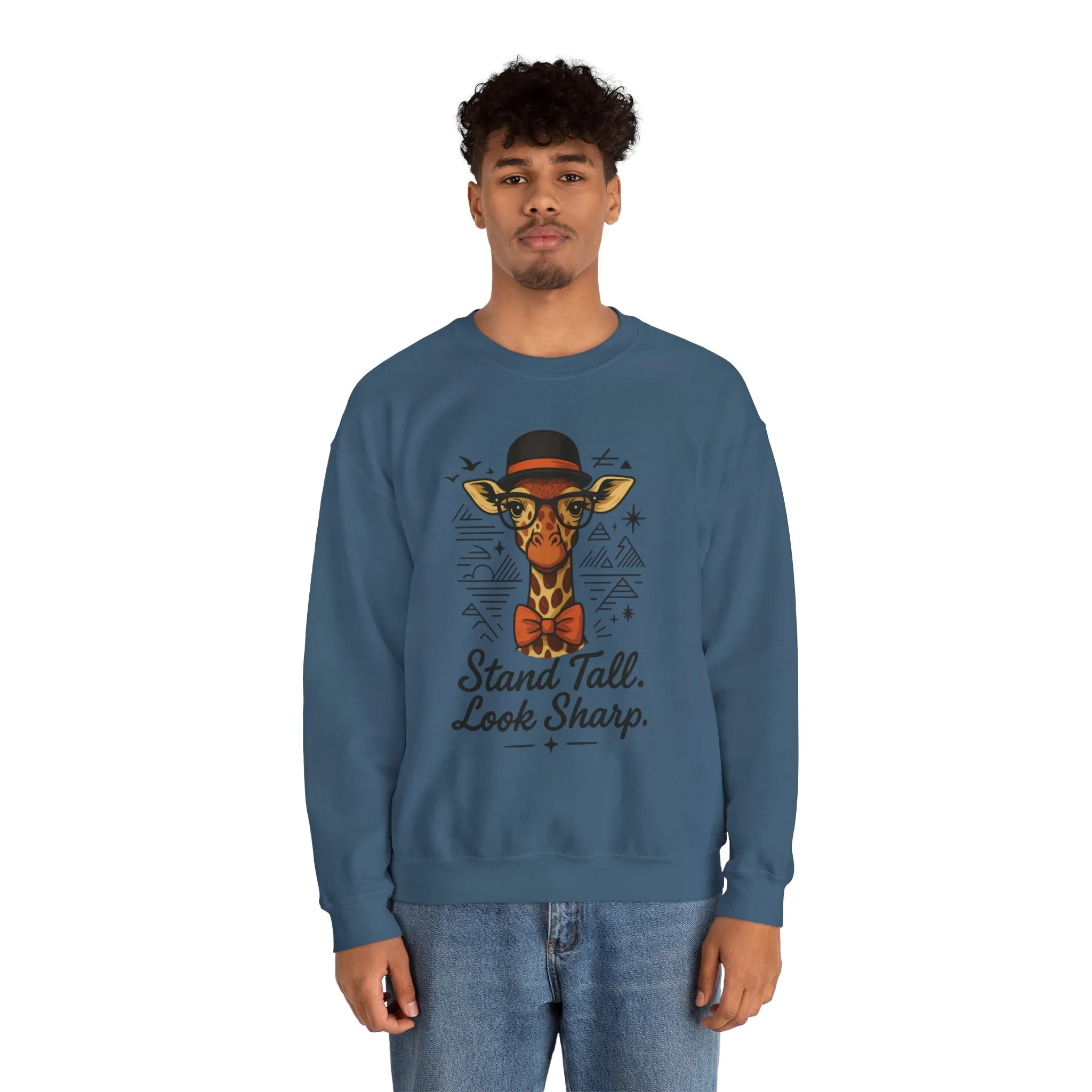 Stylish Giraffe Sweatshirt - Stand Tall, Look Sharp, Unisex Sweater for Animal Lovers, Cozy Gift, Fun Fashion for All Seasons - Image 49