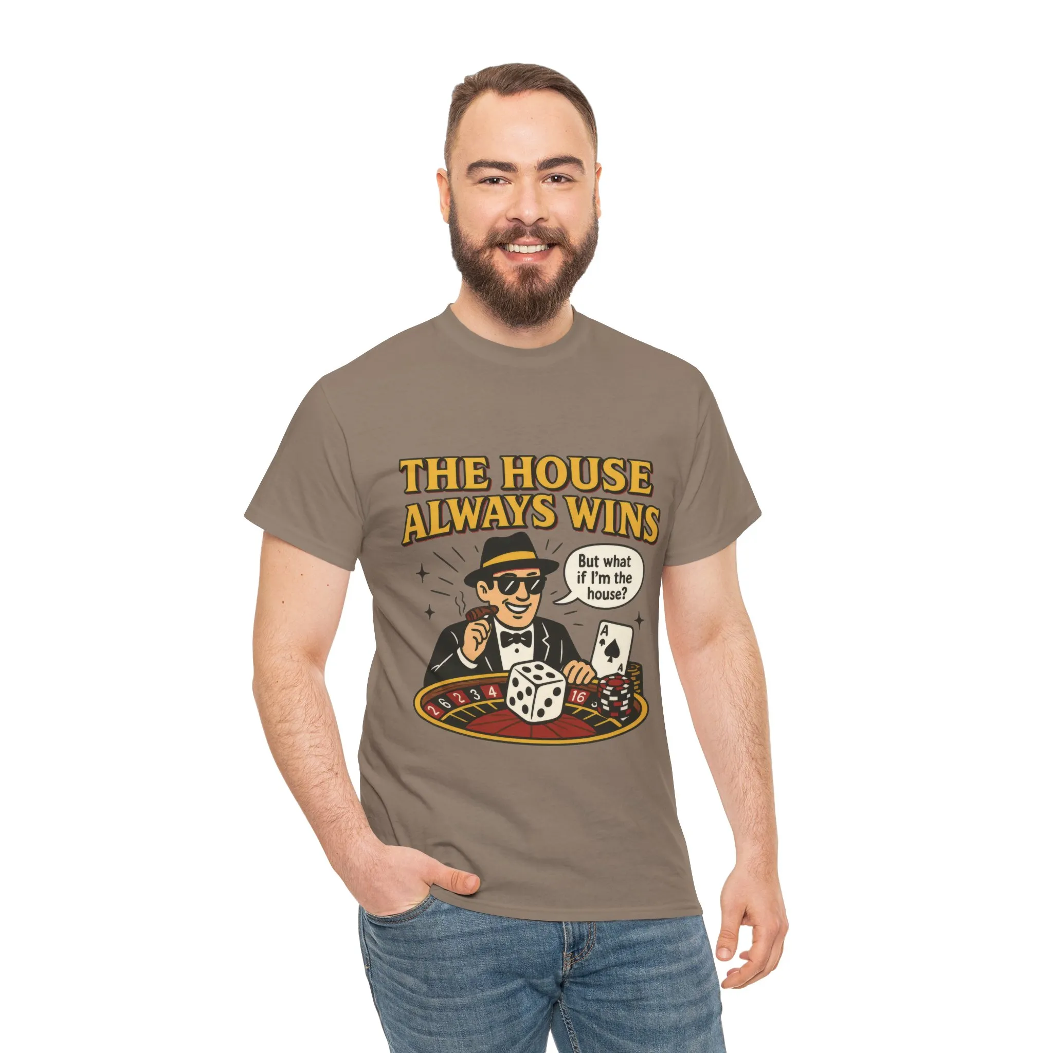 Vintage Casino Humor Unisex Tee, Funny Gambling Shirt, Gift for Gamblers, House Always Wins T-Shirt, Vegas Style Gift, Casino Quote Tee - Image 28