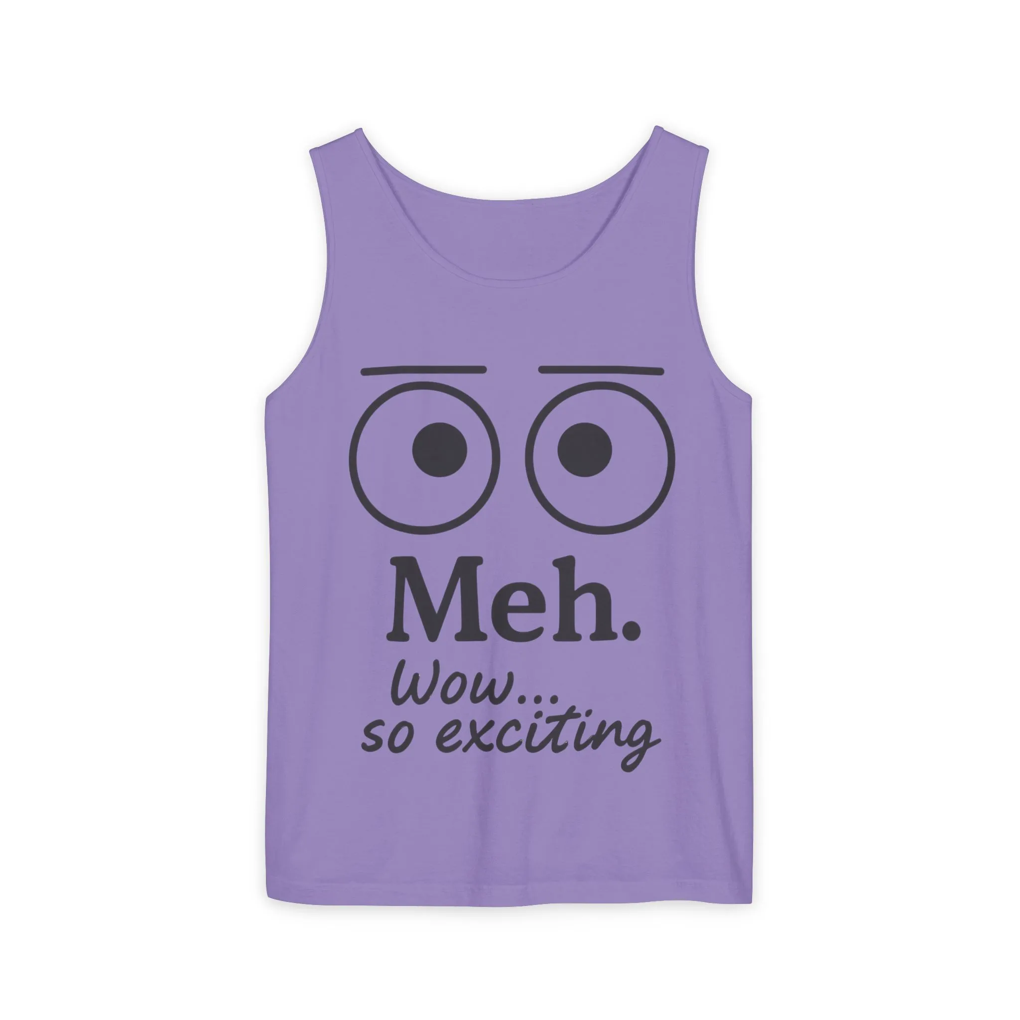 Womens Funny Graphic Tank Top with 'Meh. Wow... so exciting' Quote, Casual Wear, Summer Apparel, Gift for Friends, Humor Tank - Image 16