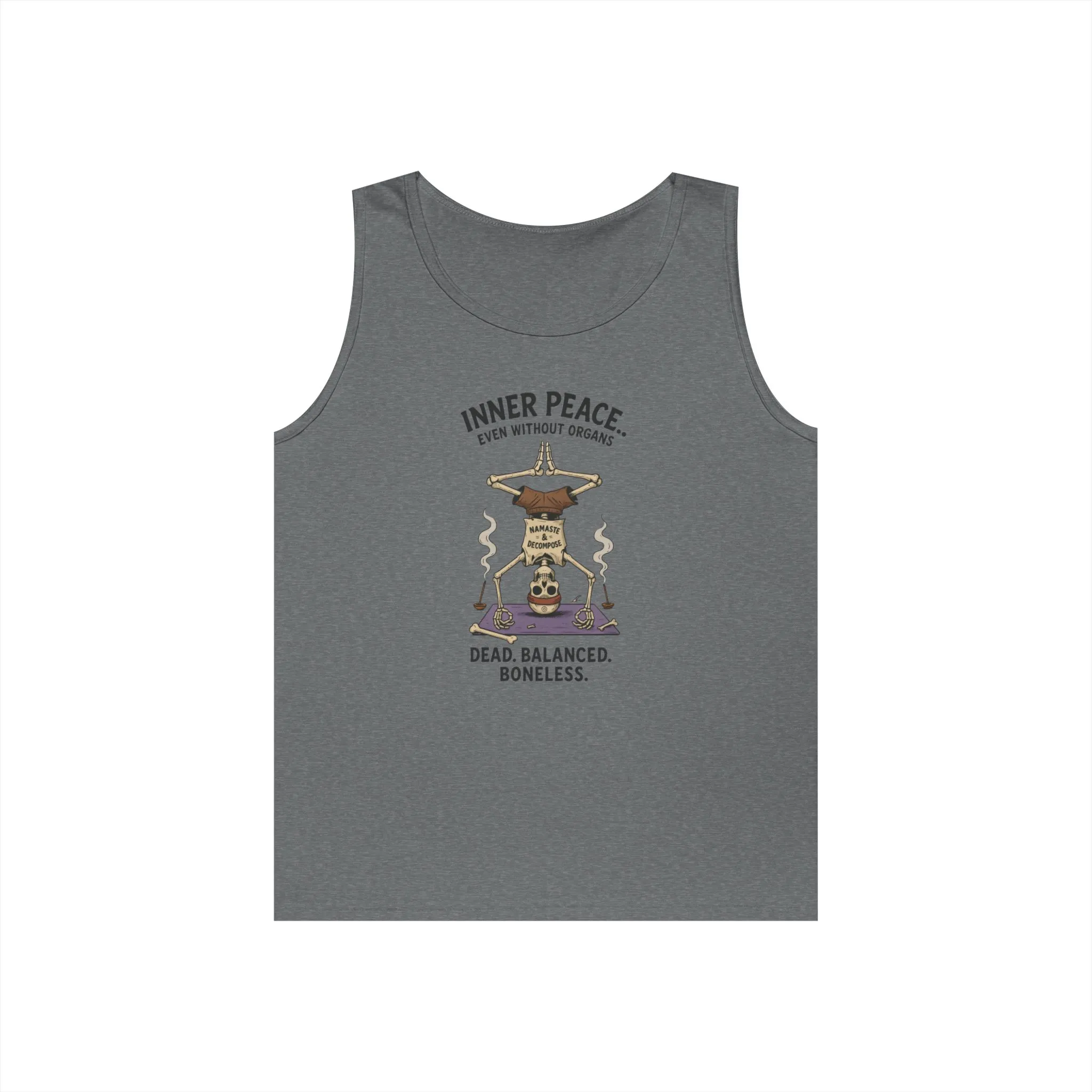 Inner Peace Skeleton Yoga Unisex Tank Top, Dark Humor Meditation Tee, Gift for Mindfulness Lovers, Yoga Shirt, Peaceful Vibes - Image 15